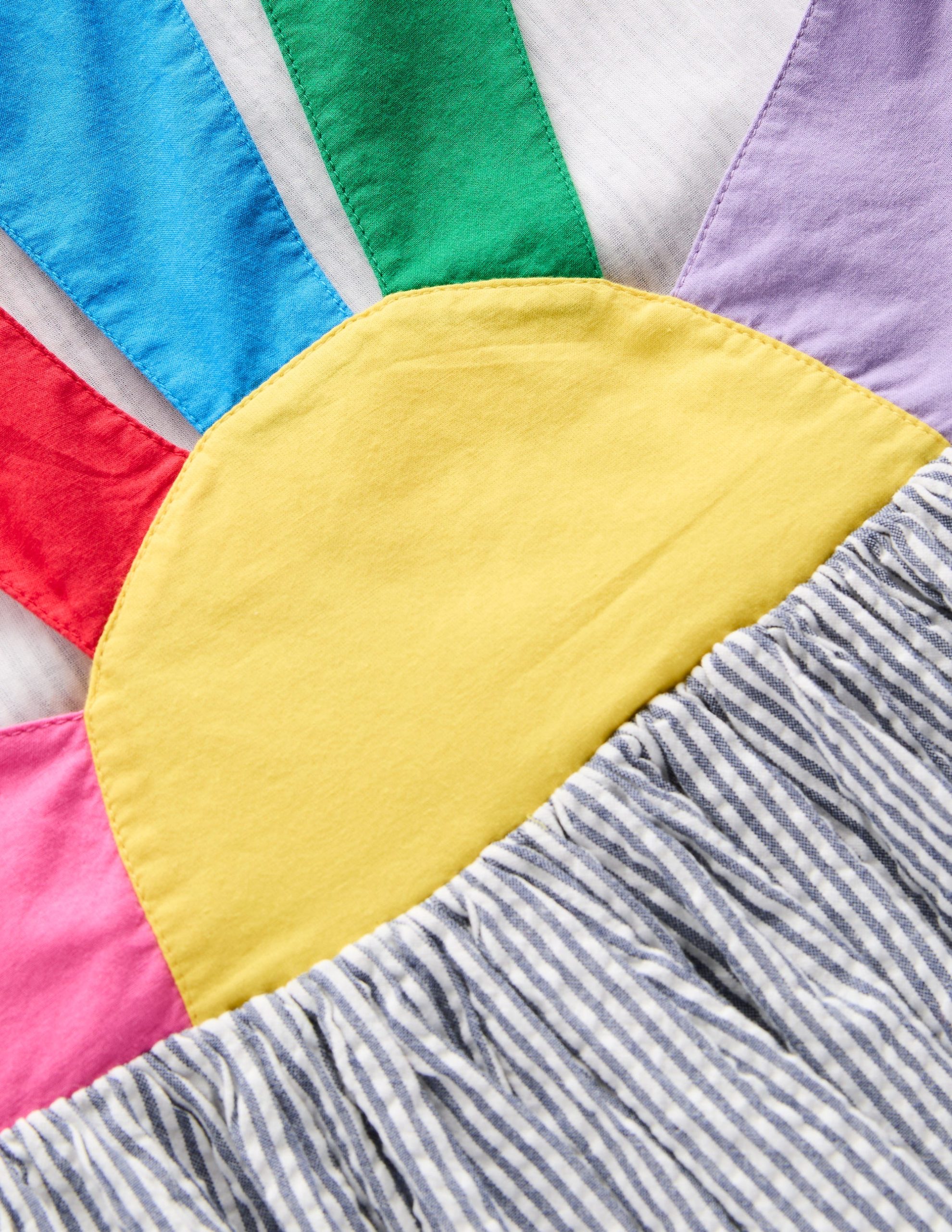 Zadie Applique Back Dress-Navy/ Ivory Stripe Sunray - Image 3