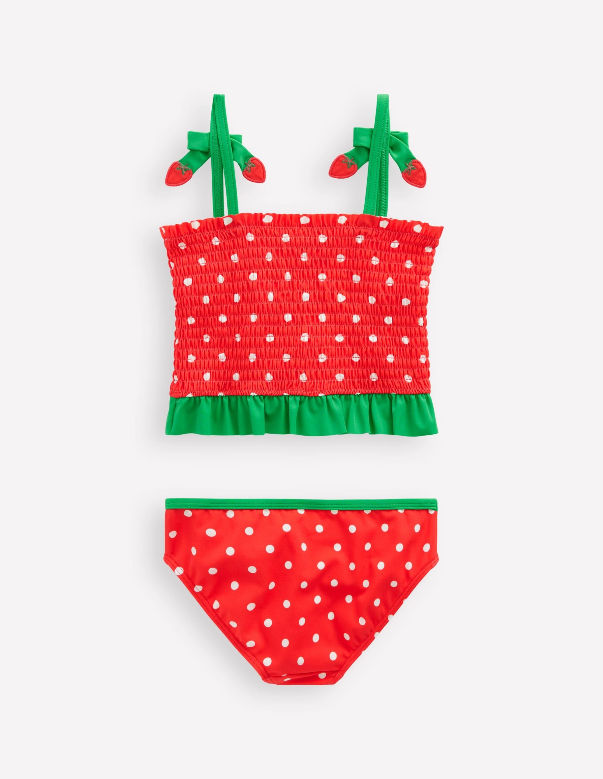 Smocked Tankini Set-Jam Red Strawberry - Image 2