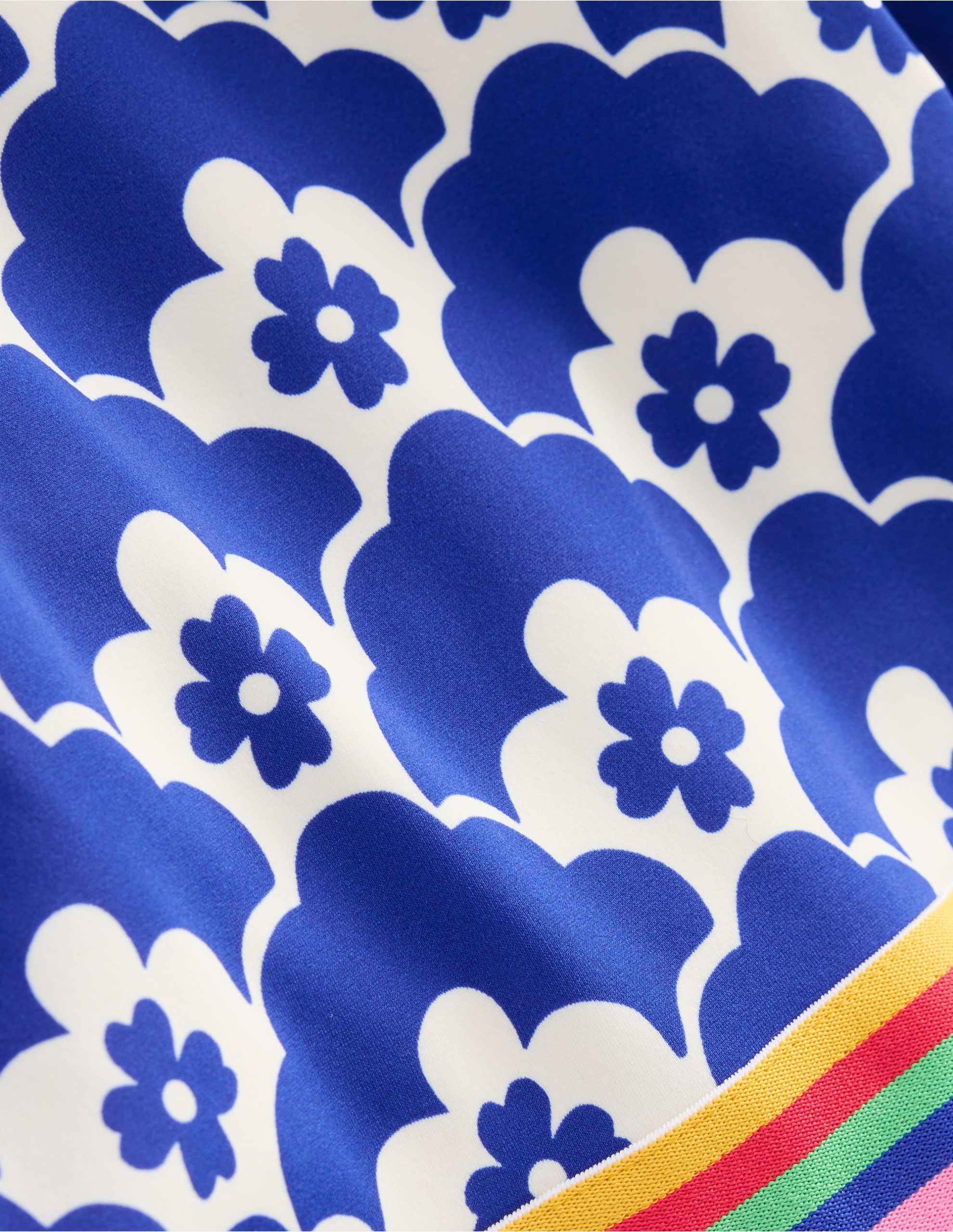 Cropped Rash Vest Set-Orion Blue Geo Flower - Image 3