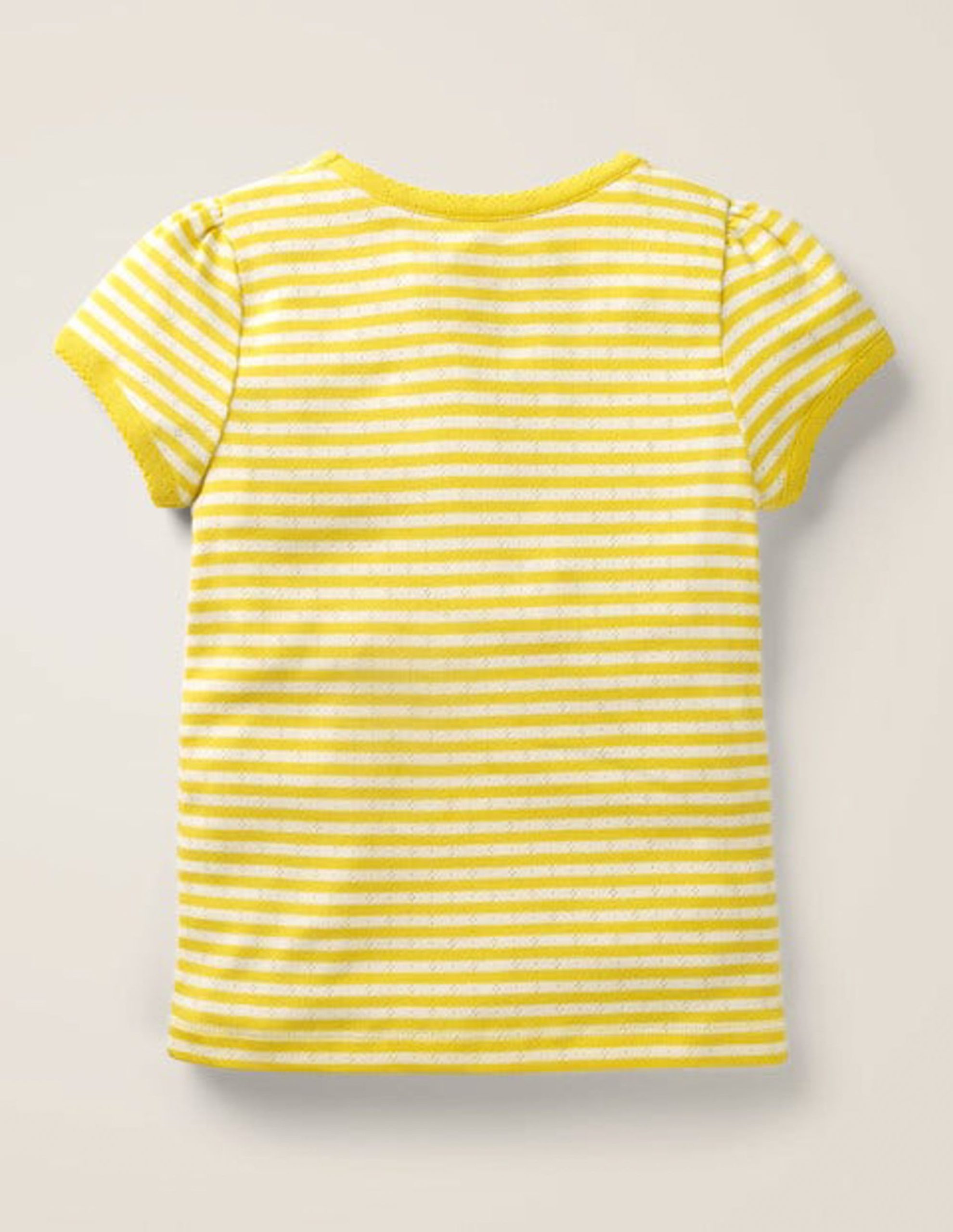 Short Sleeve Pointelle Top-Daffodil Yellow/Soft Ivory - Image 2