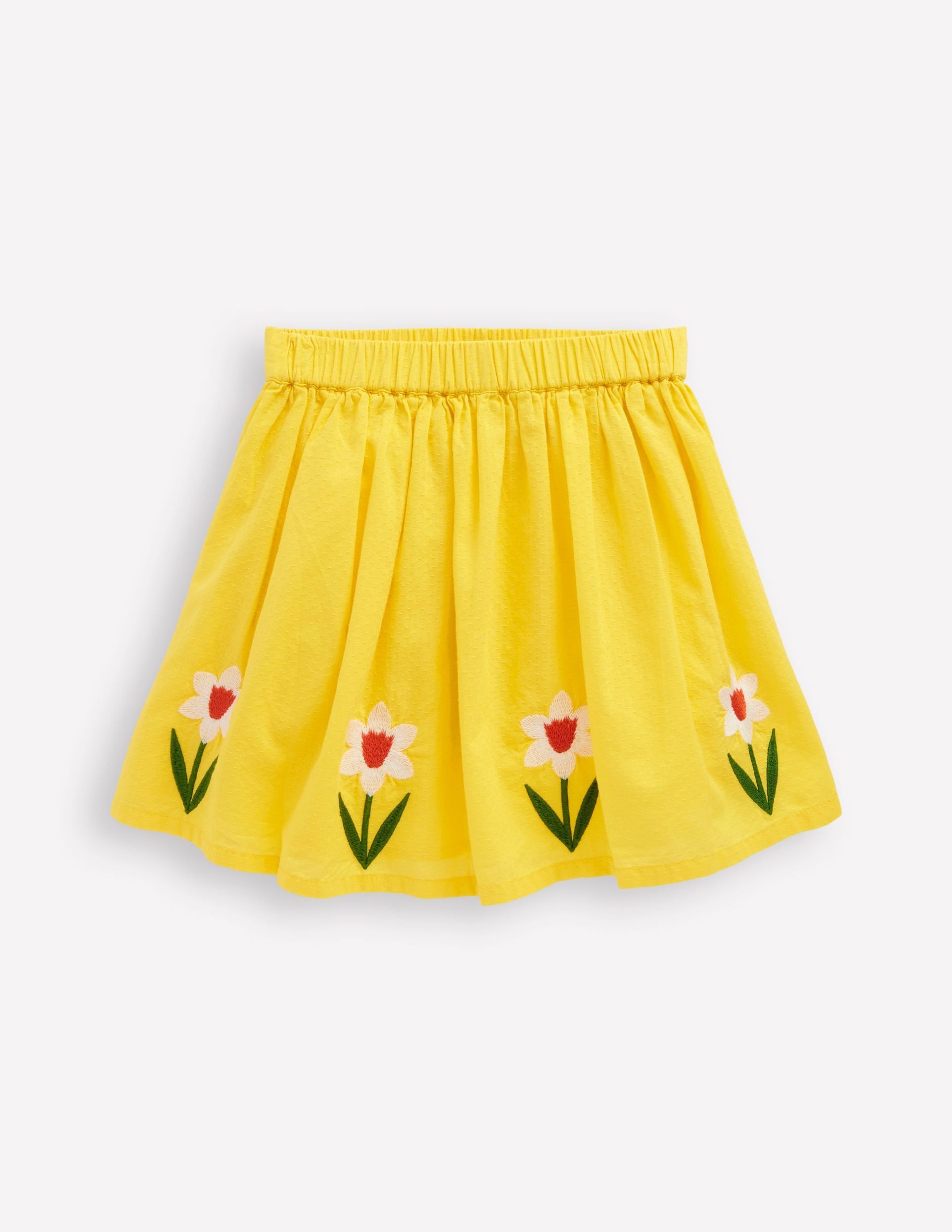 Appliqu?? Skirt-Tropical Yellow Flowers