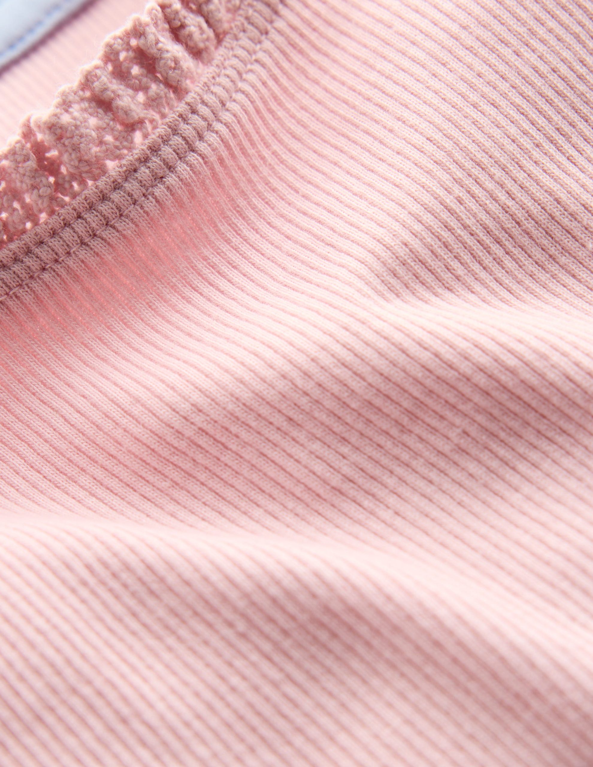 Short Sleeve Ribbed T-shirt-French Pink - Image 3