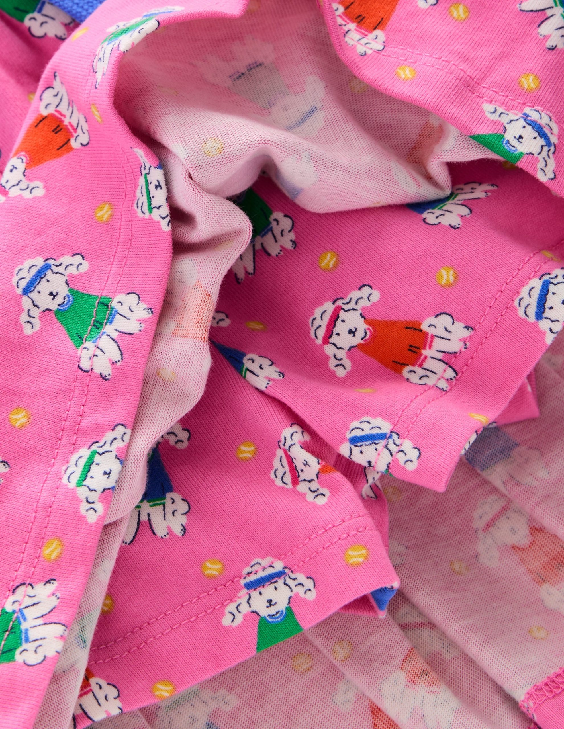 Pleated Jersey Skort-Cosmos Pink Sporty Poodle - Image 3