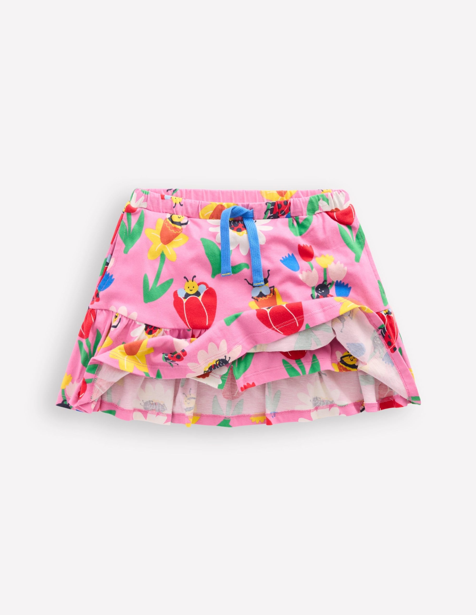 Tiered Jersey Skort-Sugared Lilac Spring Garden - Image 5