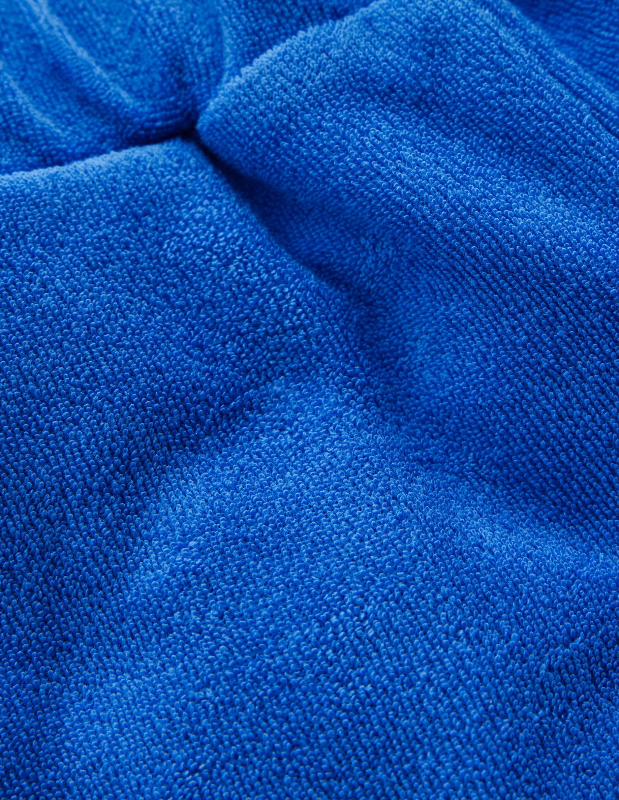 Frill Hem Towelling Shorts-Kingfisher Blue - Image 3