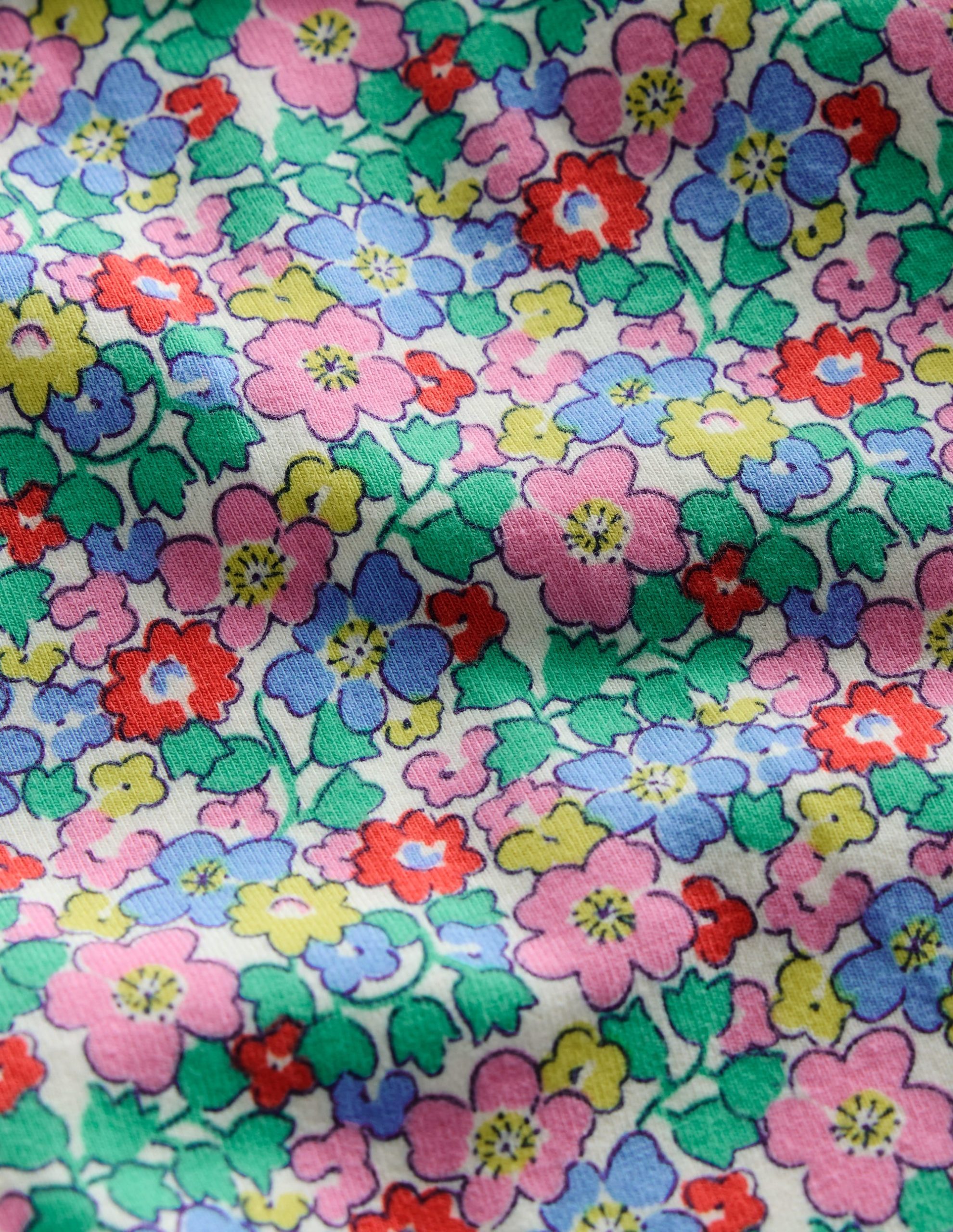 Fun Cropped Leggings-Multi Flowerbed - Image 3