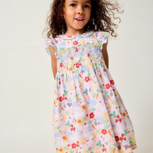Adeline Smocked Dress-Lilac Spring Meadow