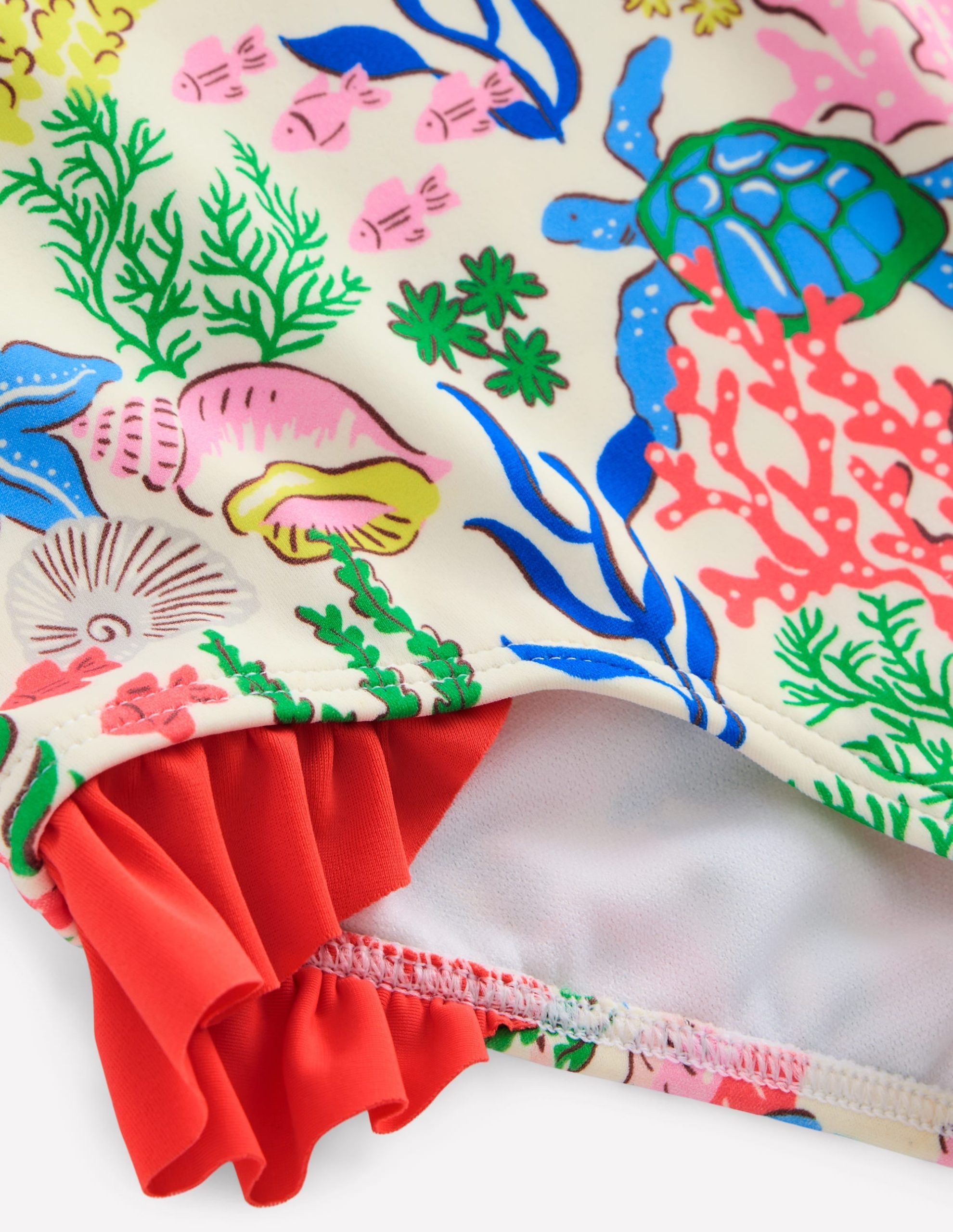 Pretty Cross-Back Swimsuit-Multi Coral Cove - Image 4