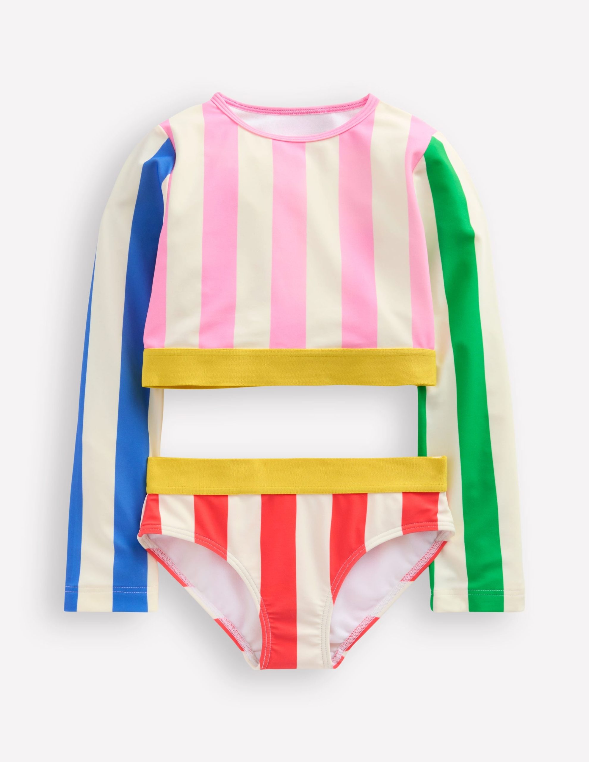 Cropped Rash Vest Set-Hotchpotch Stripe - Image 2