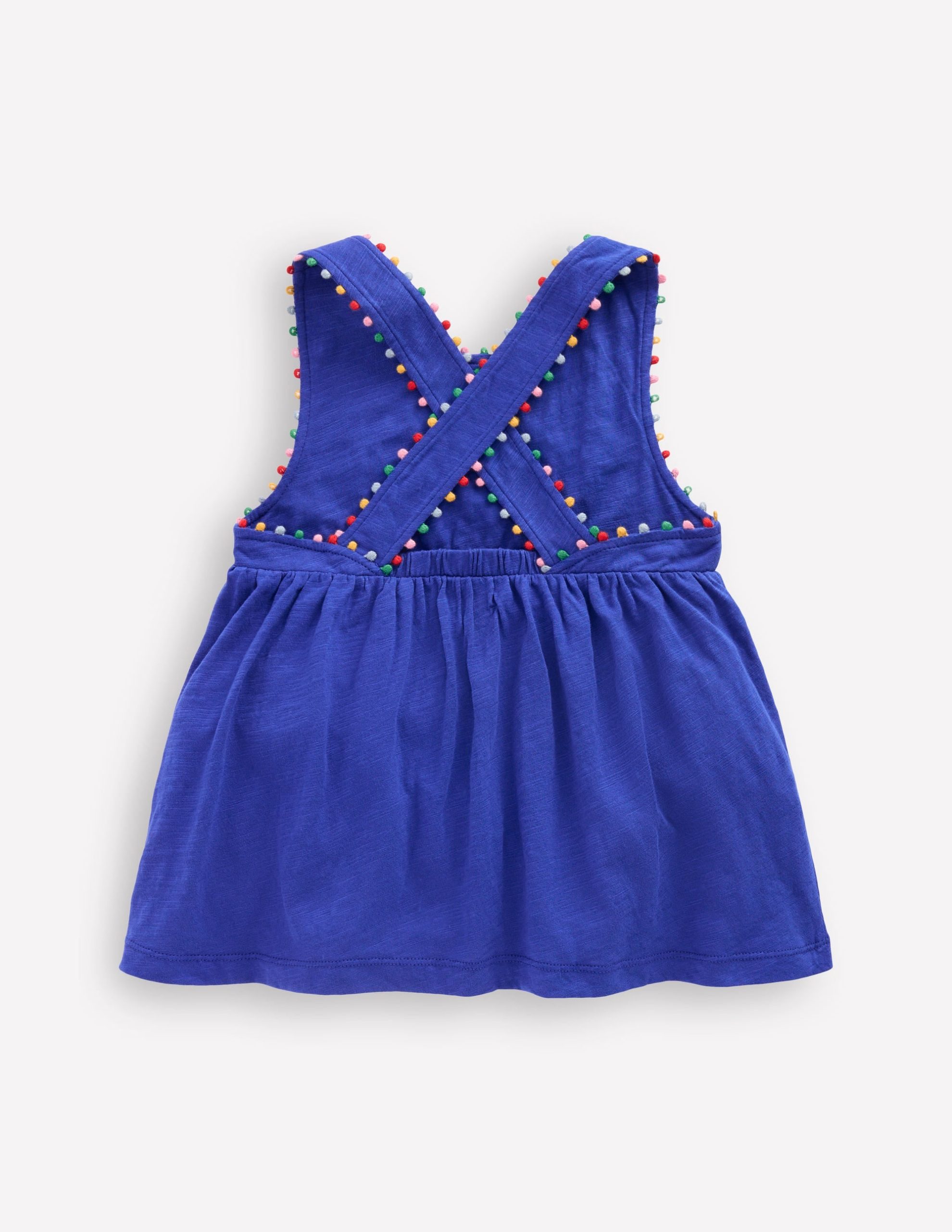 Cross-back Pom Top-Bright Blue - Image 2