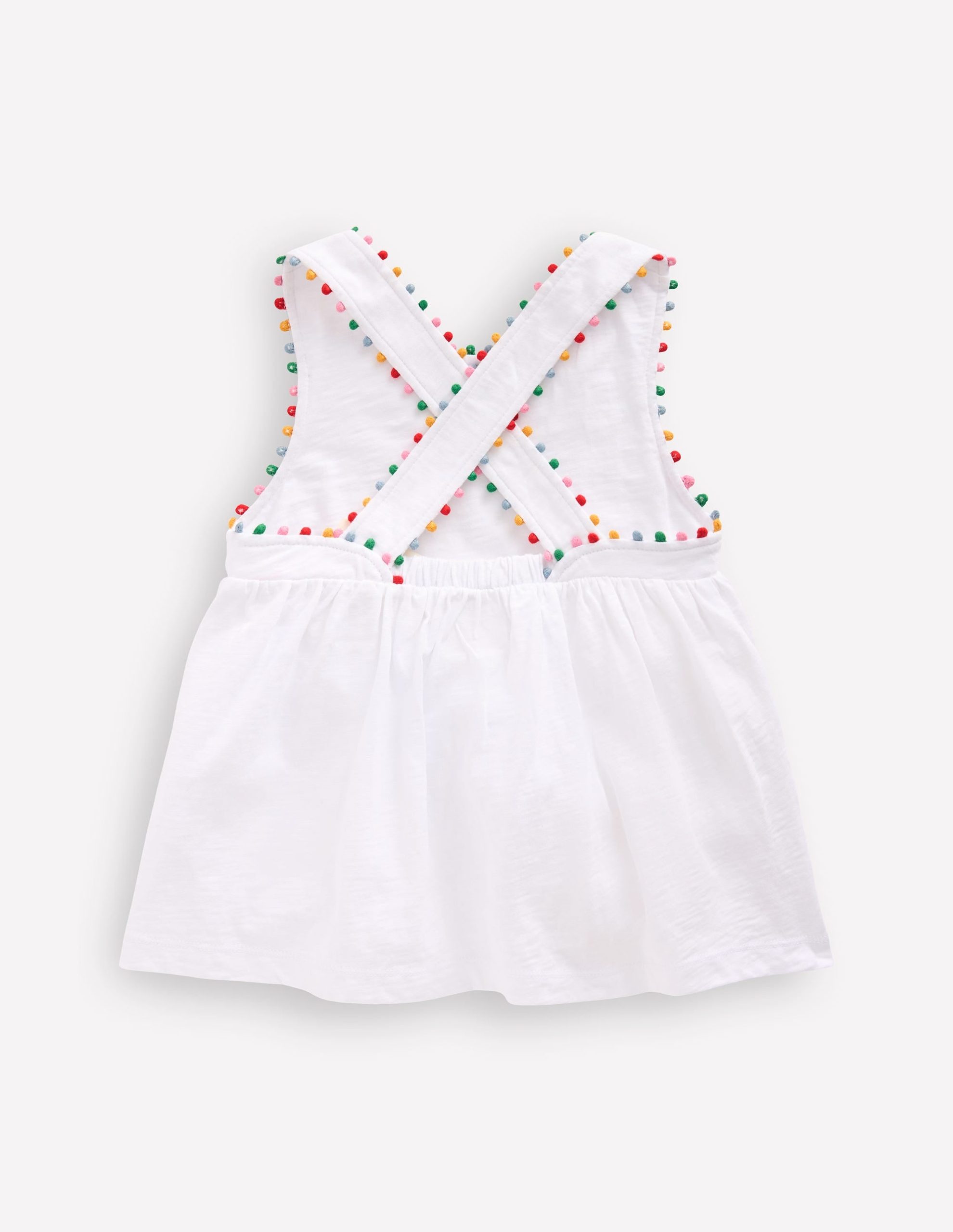 Cross-back Pom Top-White - Image 3