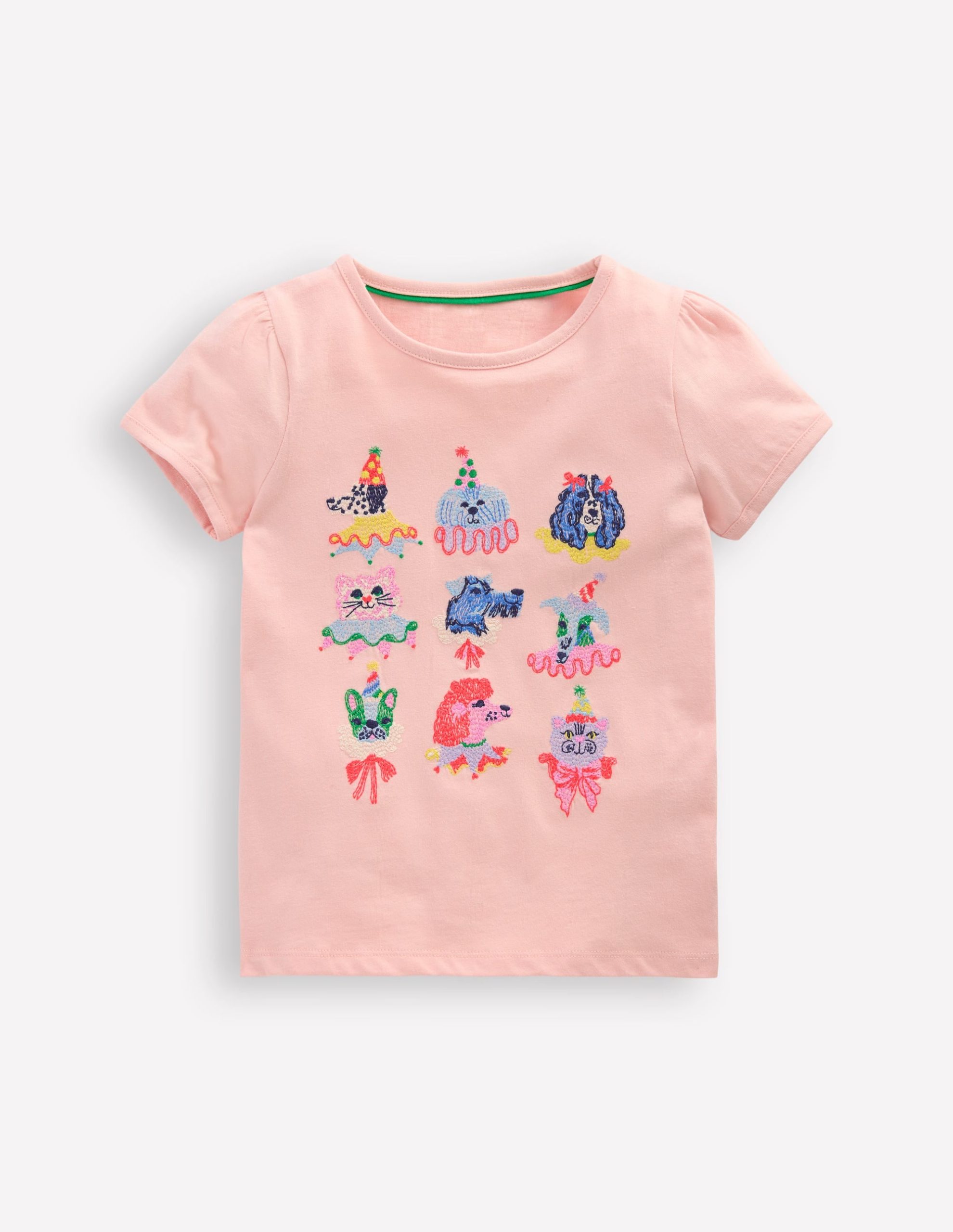 Puff Sleeve Superstitch Top-Chalk Pink Circus Pets - Image 2