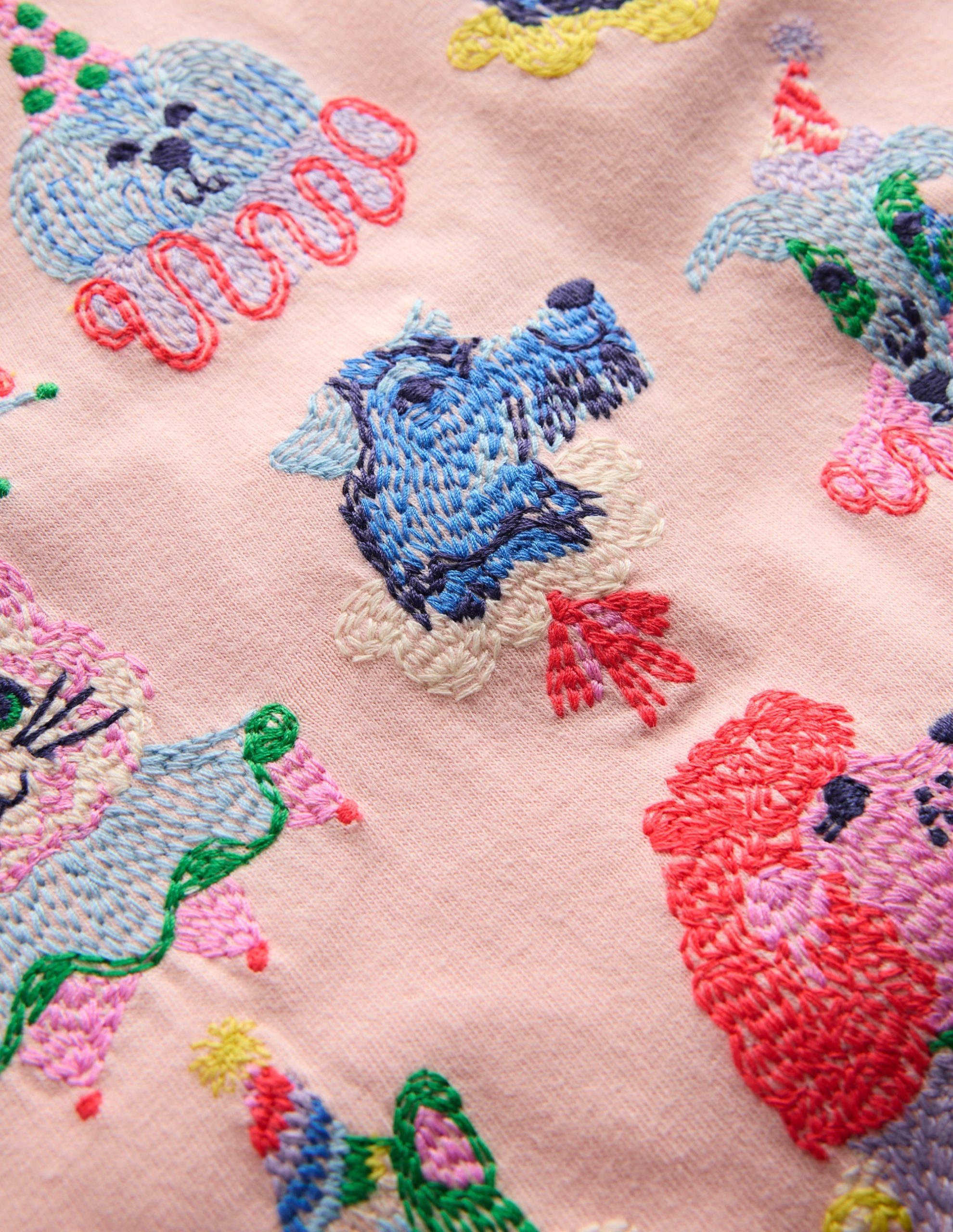 Puff Sleeve Superstitch Top-Chalk Pink Circus Pets - Image 4