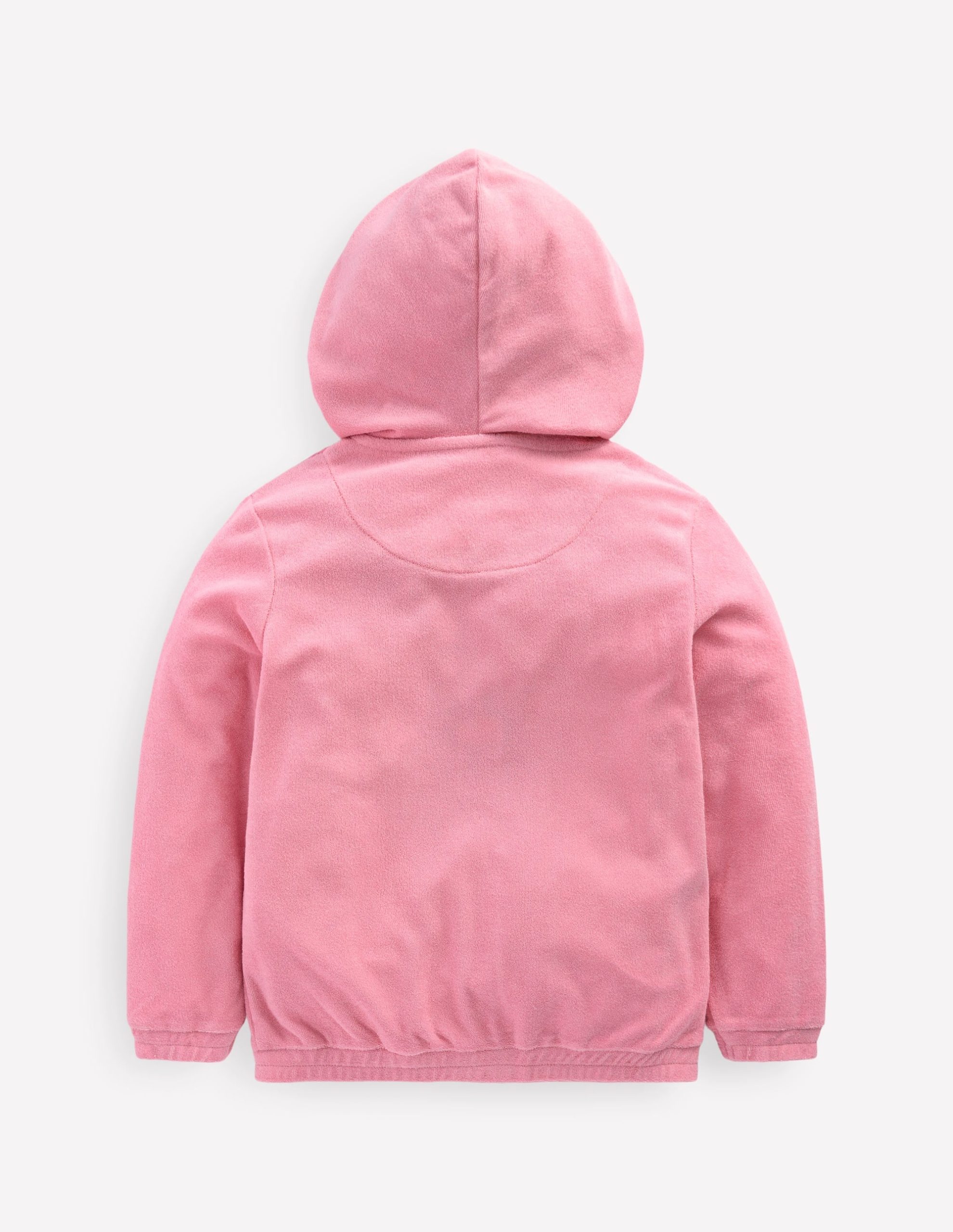 Zip-Through Towelling Hoodie-Chalk Pink Fruit - Image 2