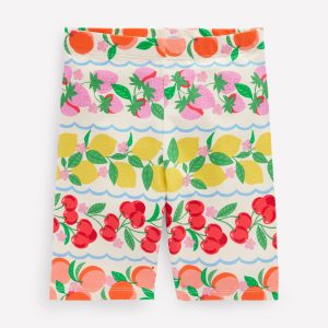 Biker Shorts-Rainbow Fruit Stripe