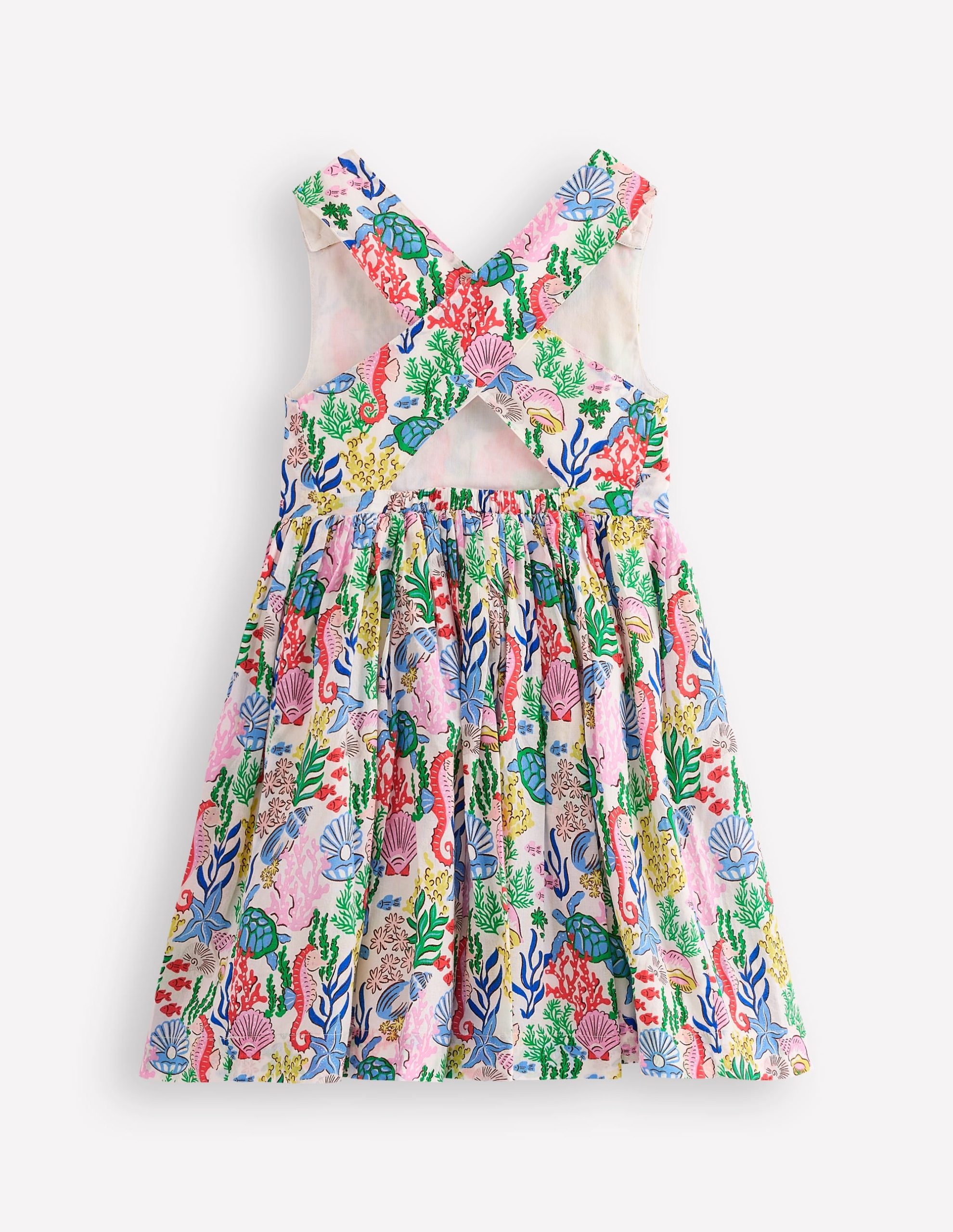 Harper Cross-Back Dress-Multi Coral Cove - Image 6