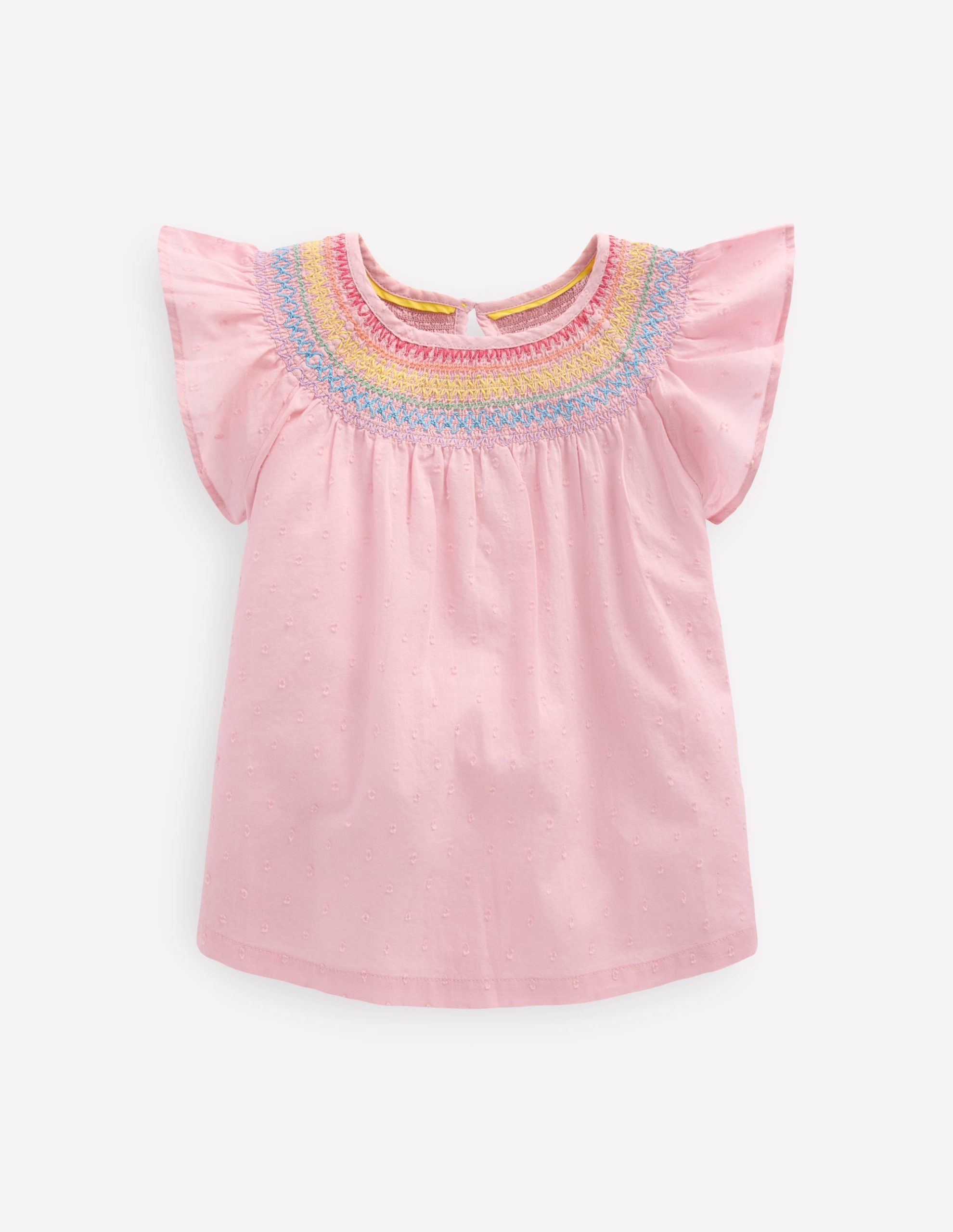 Woven Smocked Top-Vintage Pink - Image 2
