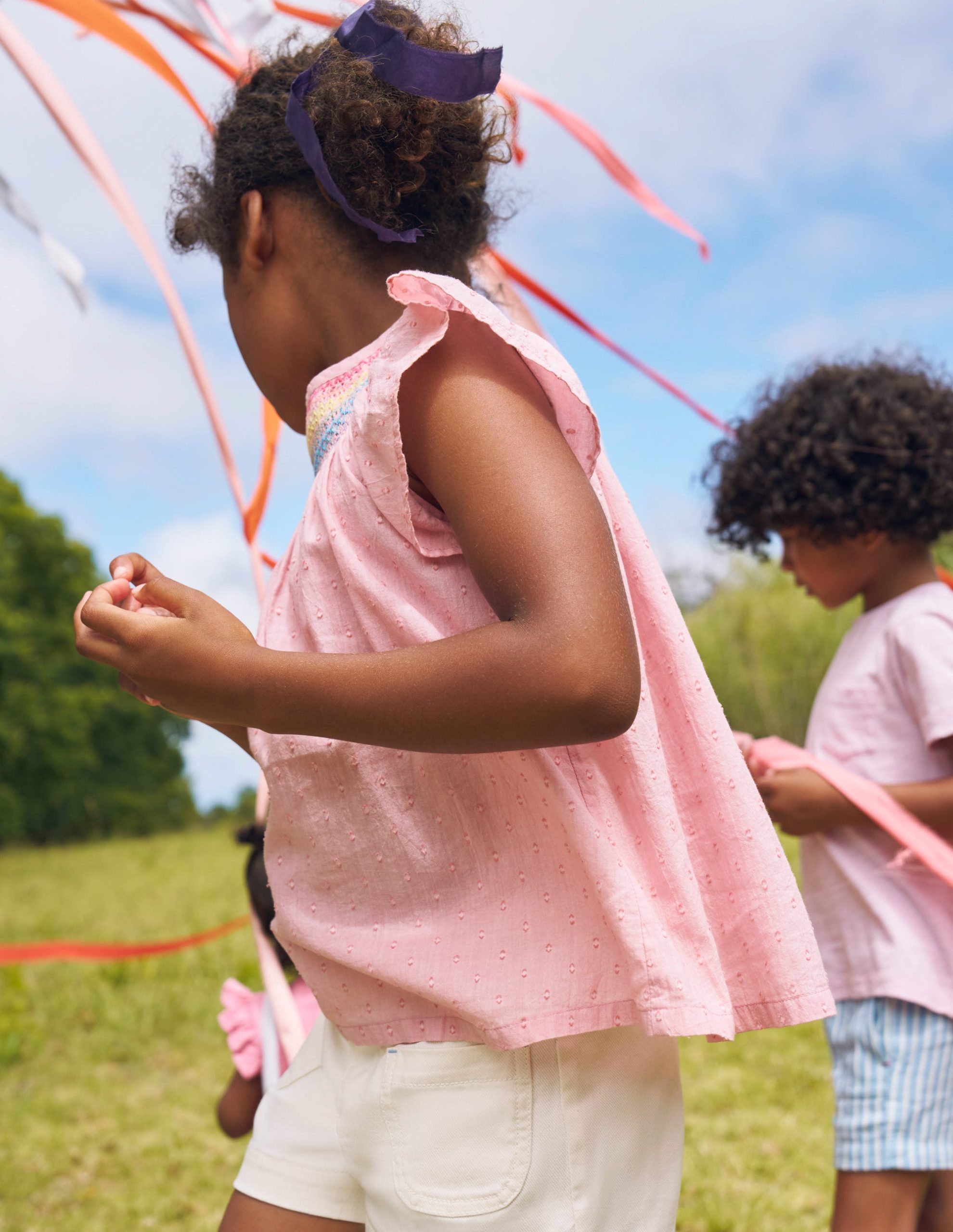 Woven Smocked Top-Vintage Pink