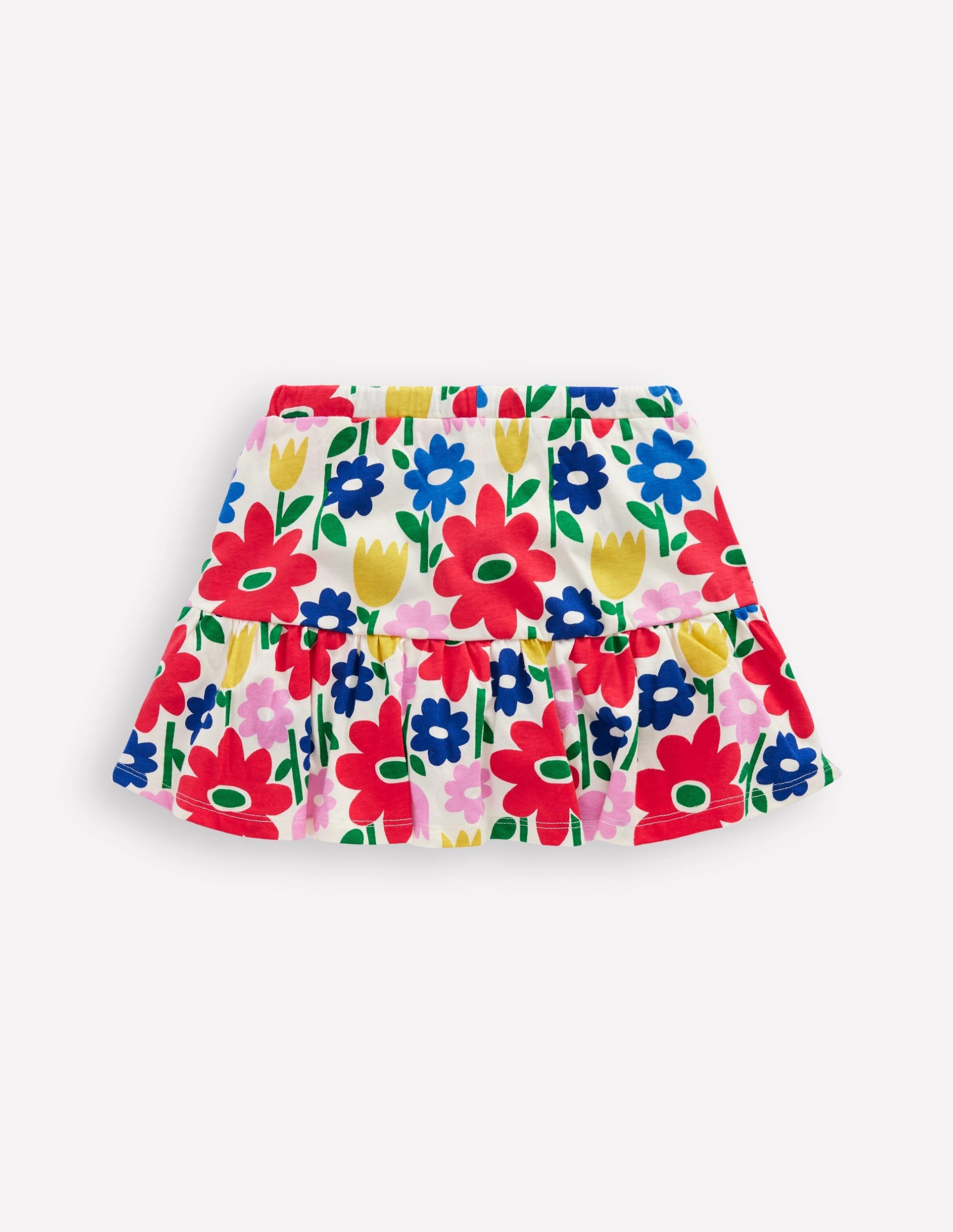 Tiered Jersey Skort-Multi Pop Flower - Image 2