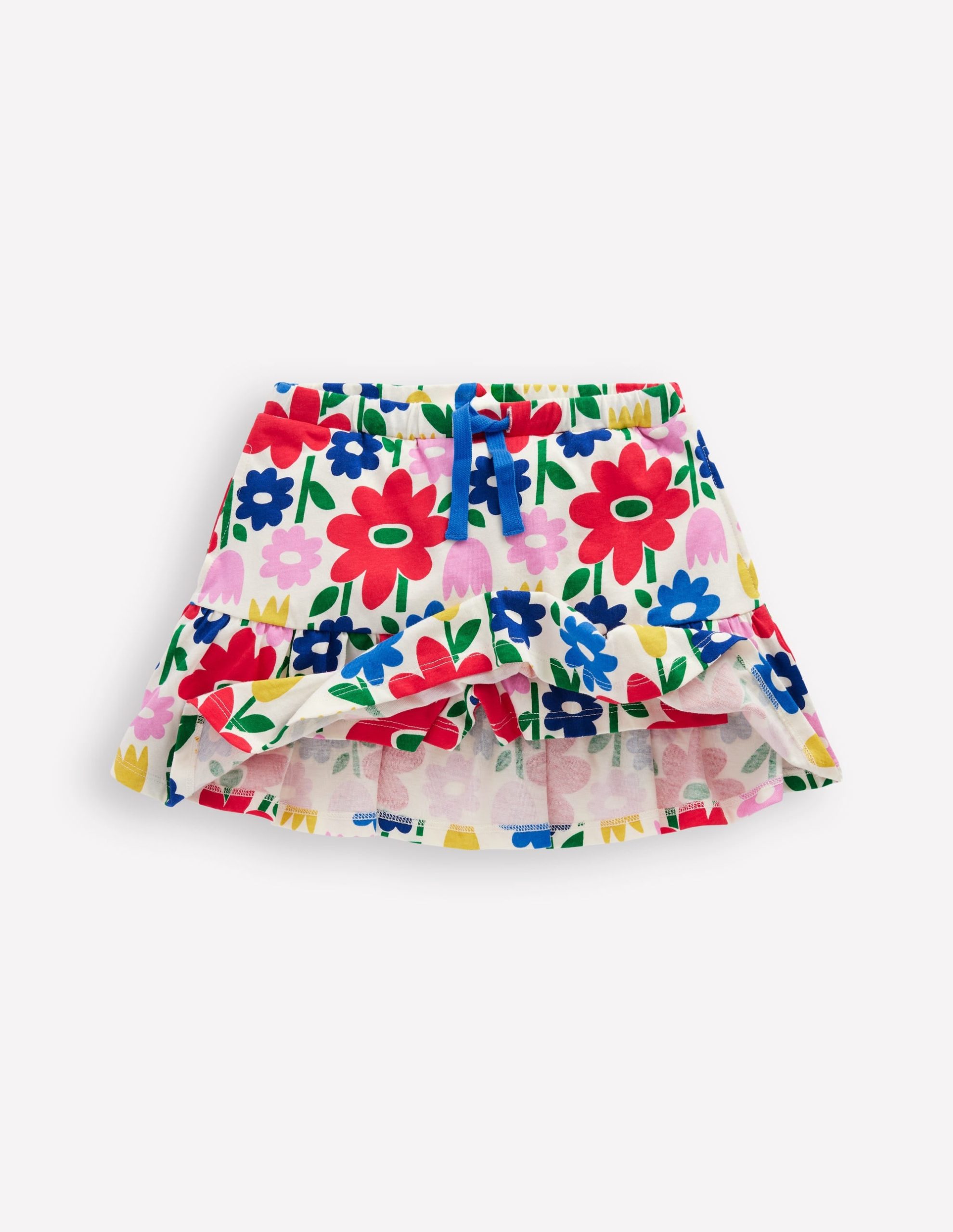 Tiered Jersey Skort-Multi Pop Flower - Image 4