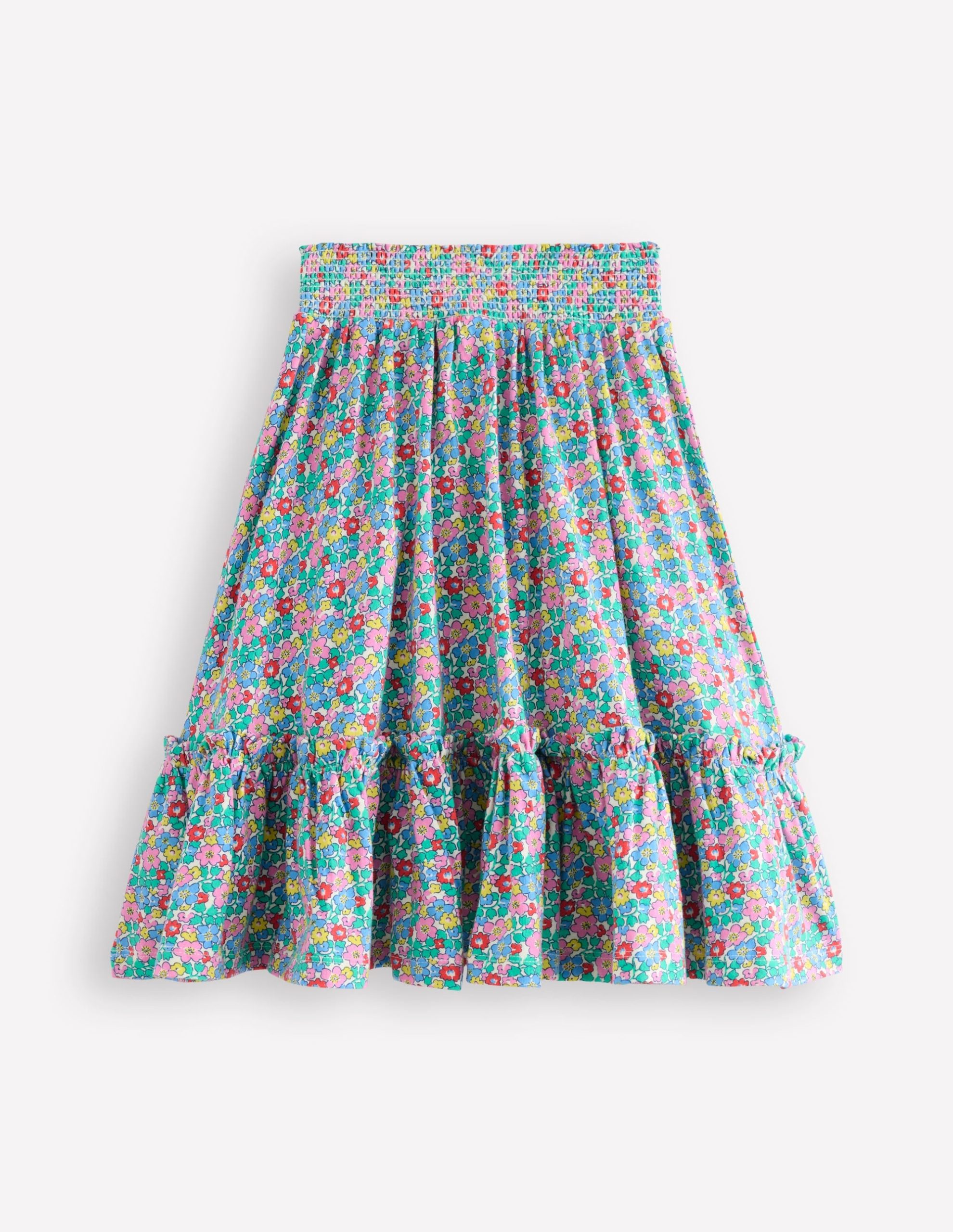 Jersey Midi Skirt-Multi Flowerbed - Image 2
