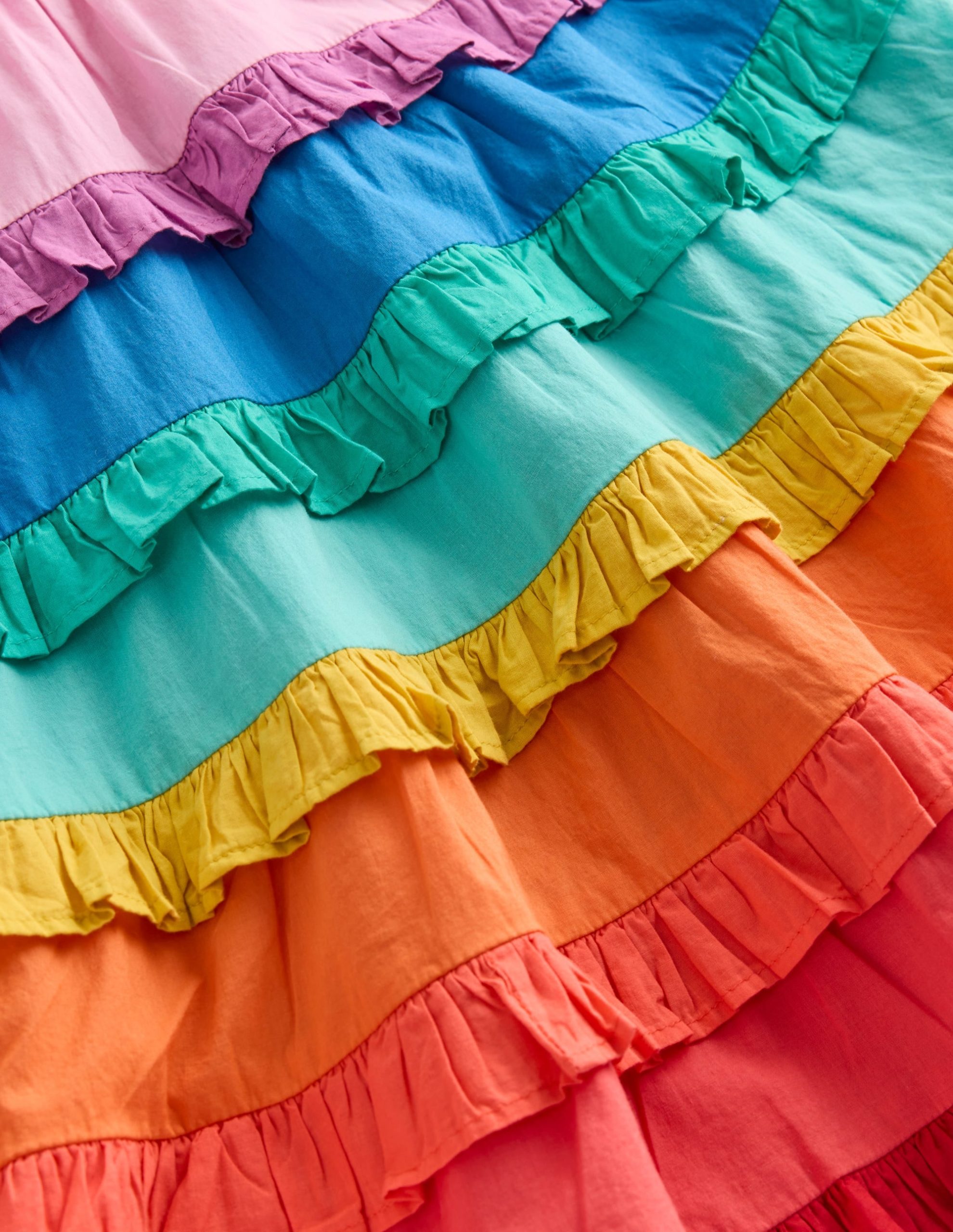 Ruffle Midi Skirt-Rainbow Tiers - Image 4