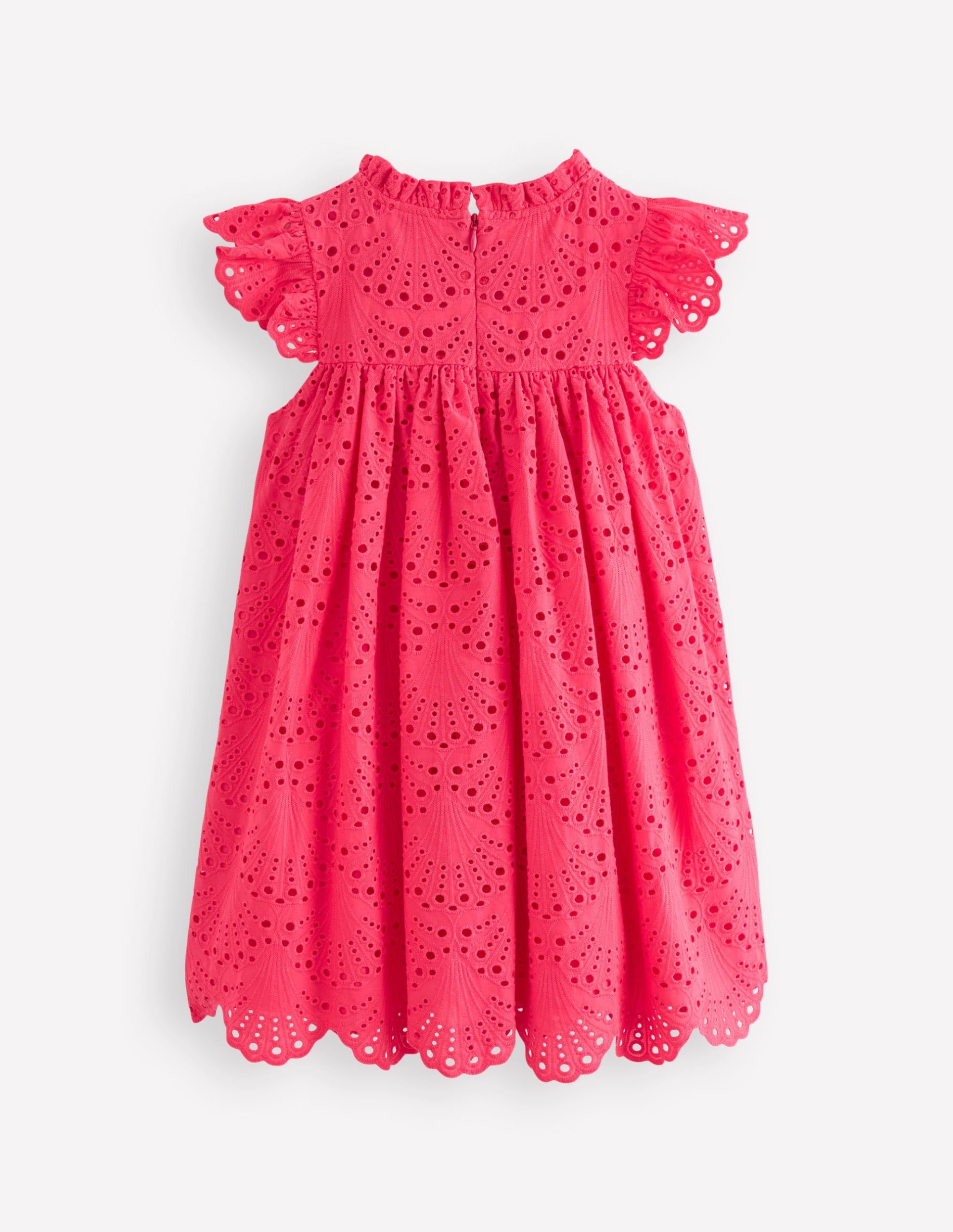 Scallop Broderie Dress-Camelia Pink - Image 4