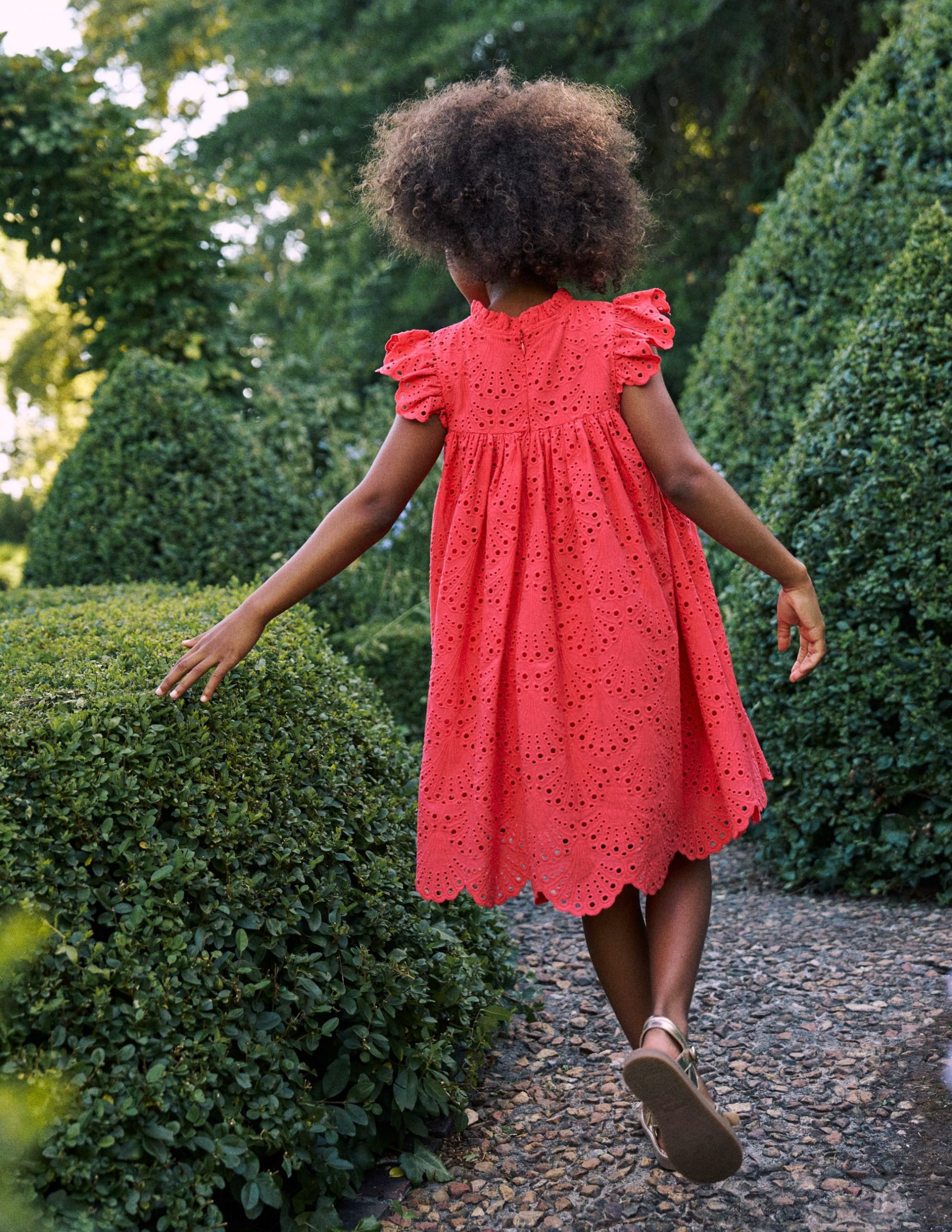 Scallop Broderie Dress-Camelia Pink - Image 2