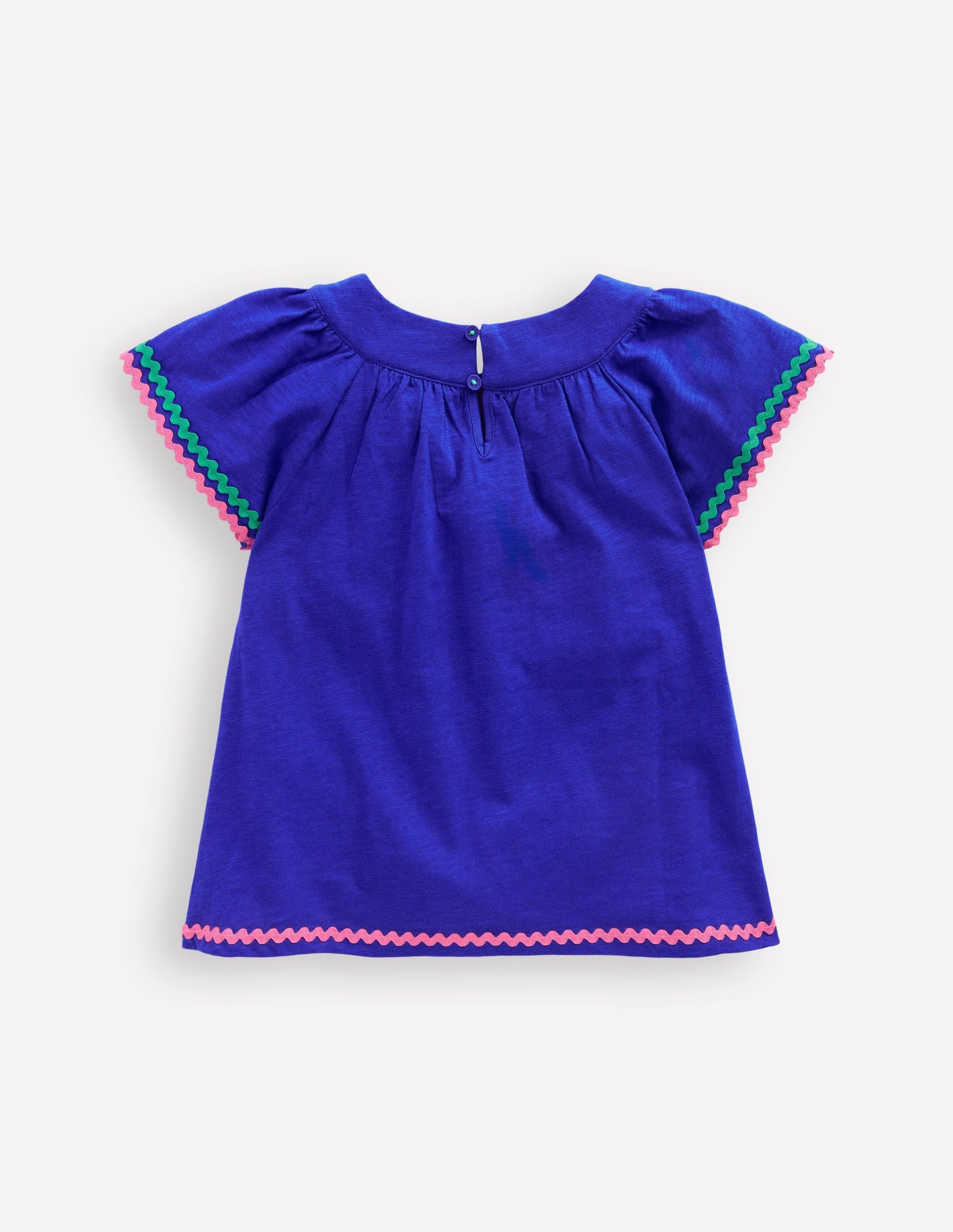 Trim Detail Pretty Top-Bright Blue - Image 2