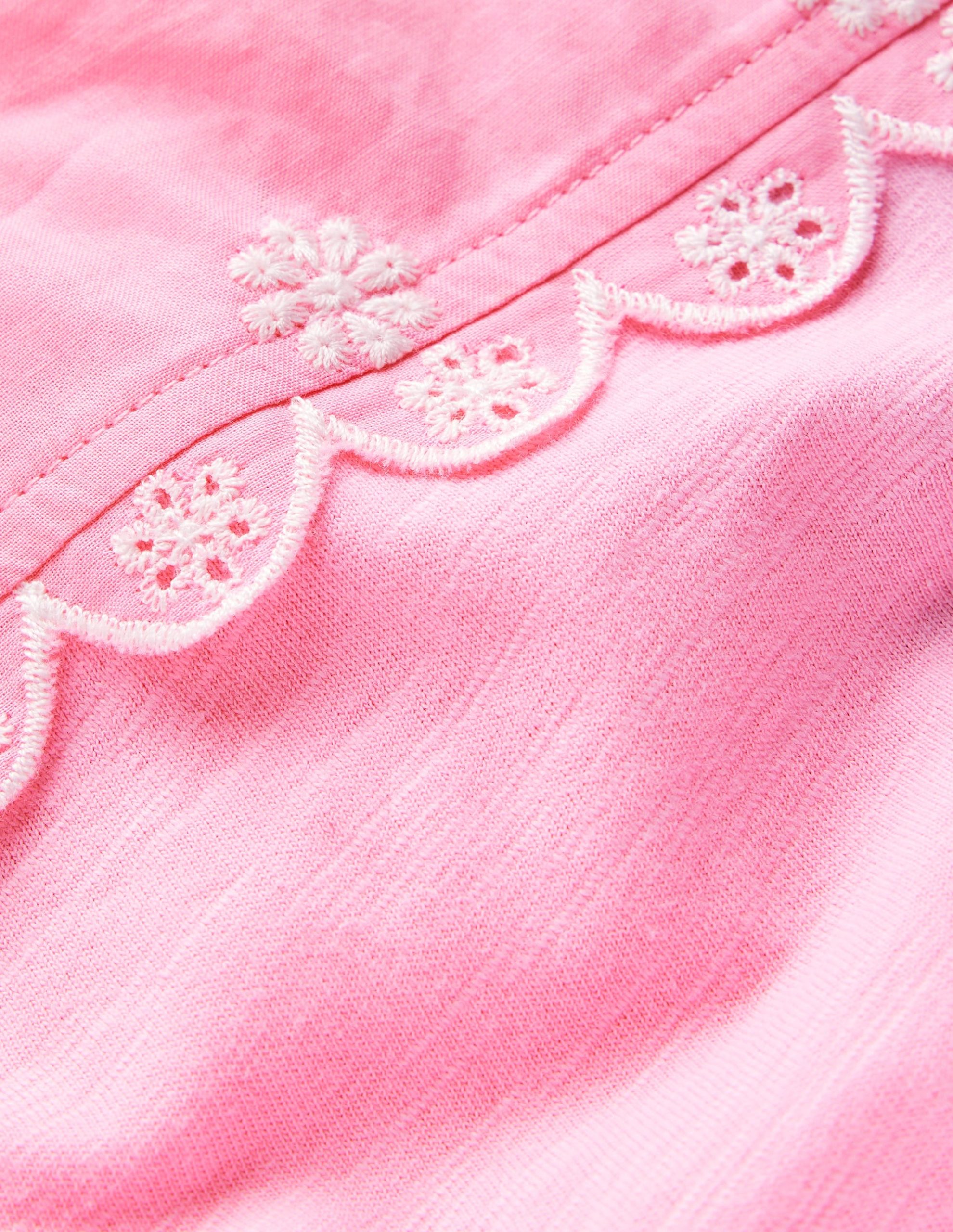 Broderie Sleeve Tee-Vintage Mauve - Image 3