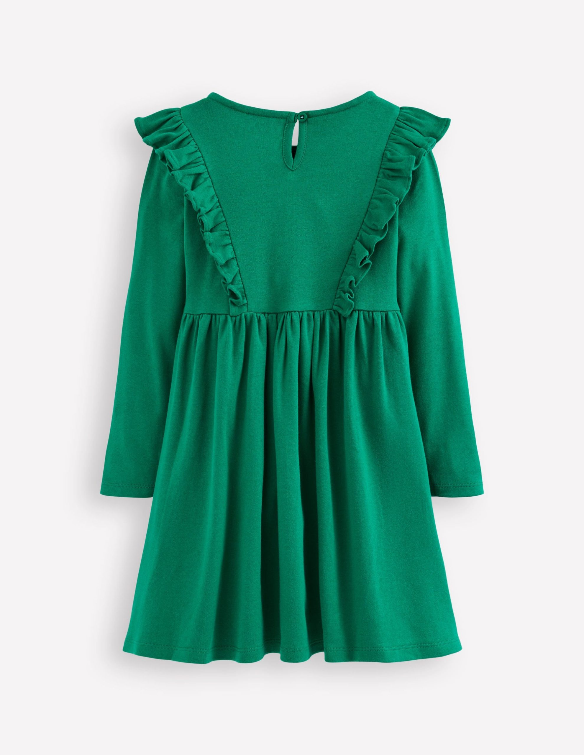 Embroidered Bodice Dress-Jewel Green - Image 3