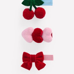 3-pack Hair Clips-Pretty Pink