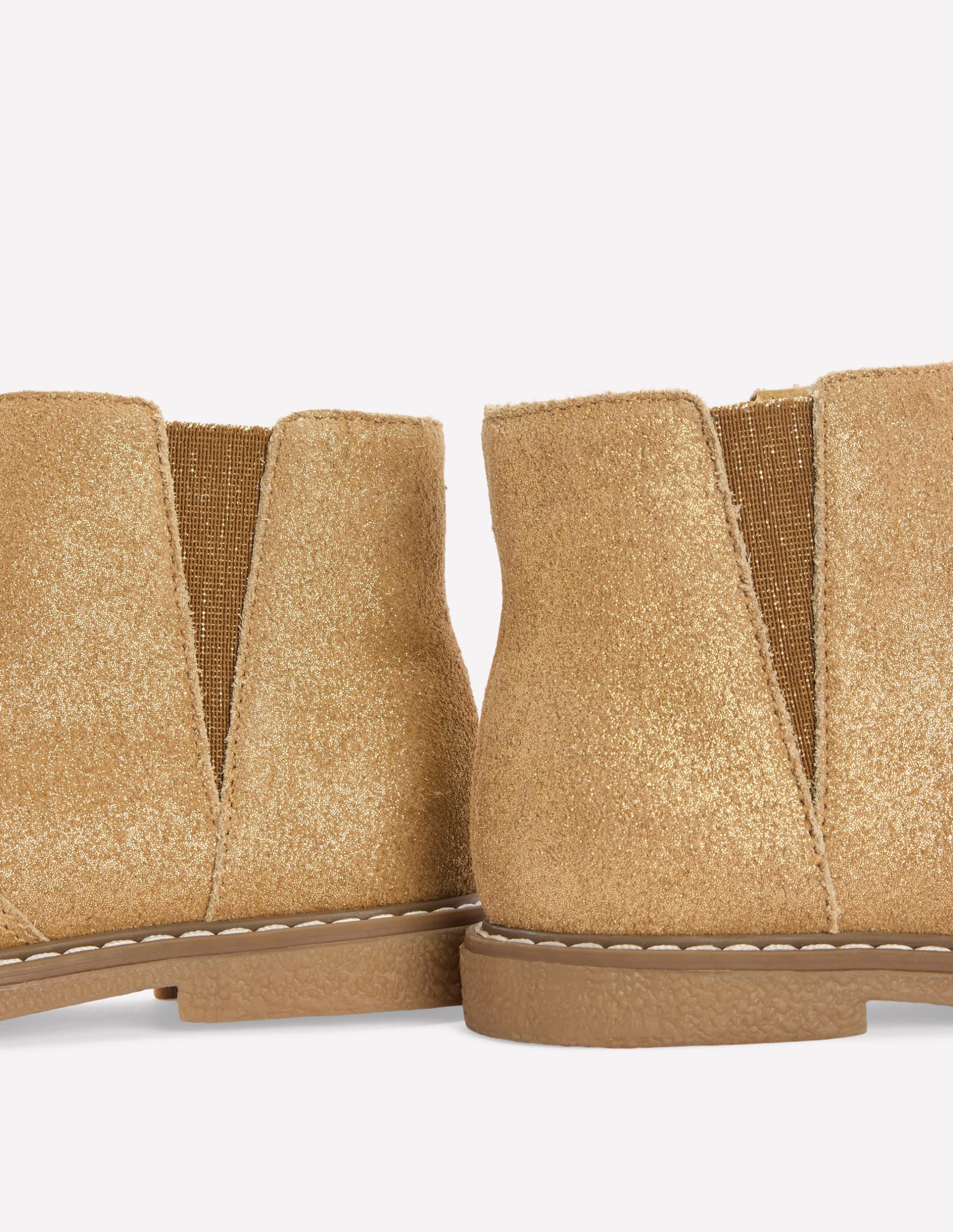 Suede Ankle Boots-Gold - Image 3