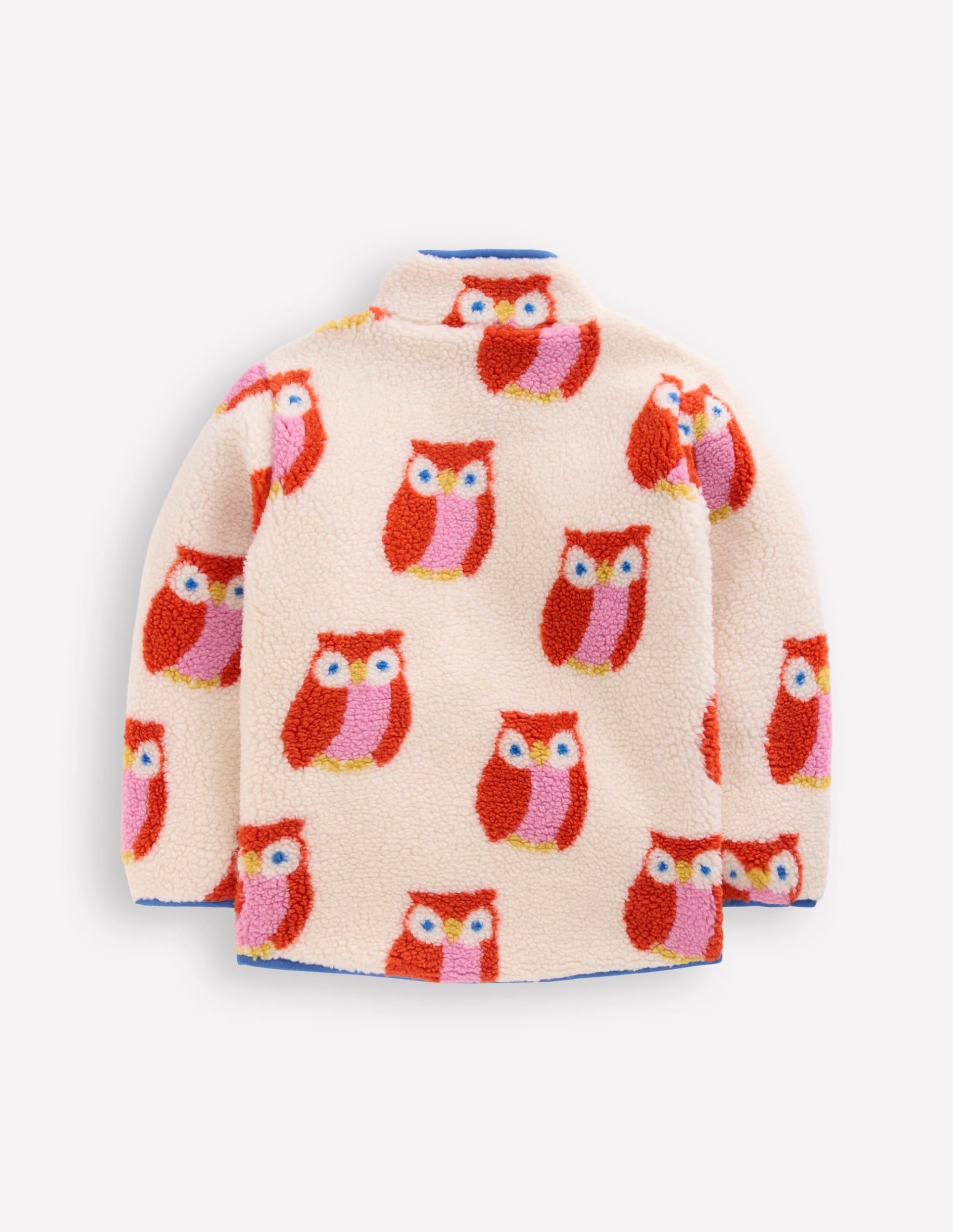 Eden Borg Zip-Through Jacket-Dark Orange Owls - Image 2