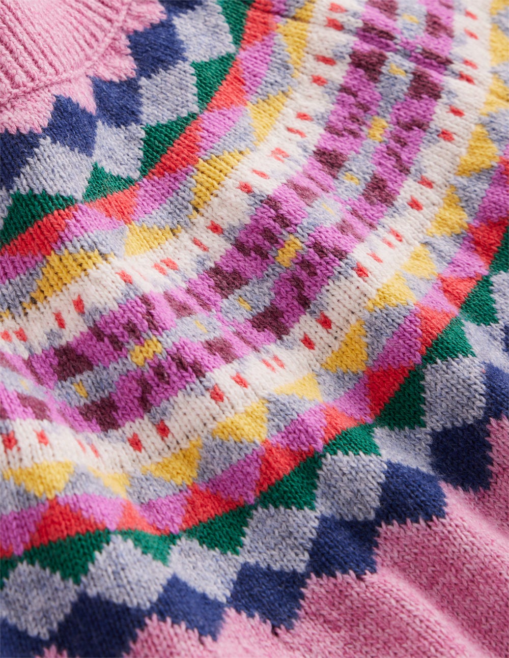 Minnie Fair Isle Jumper Dress-Orchid Smoke - Image 3