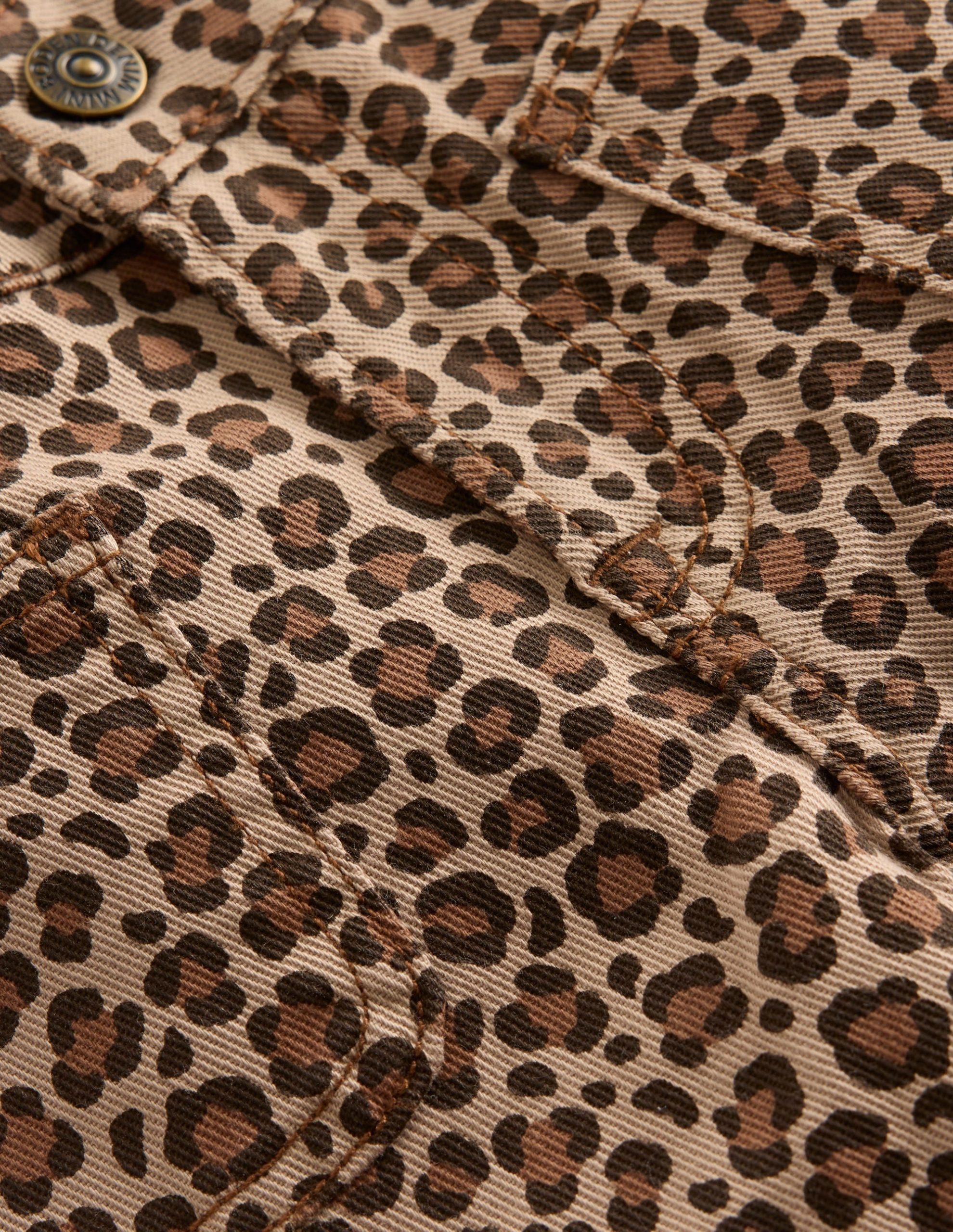 Patch Pocket Pants-Leopard Print - Image 3