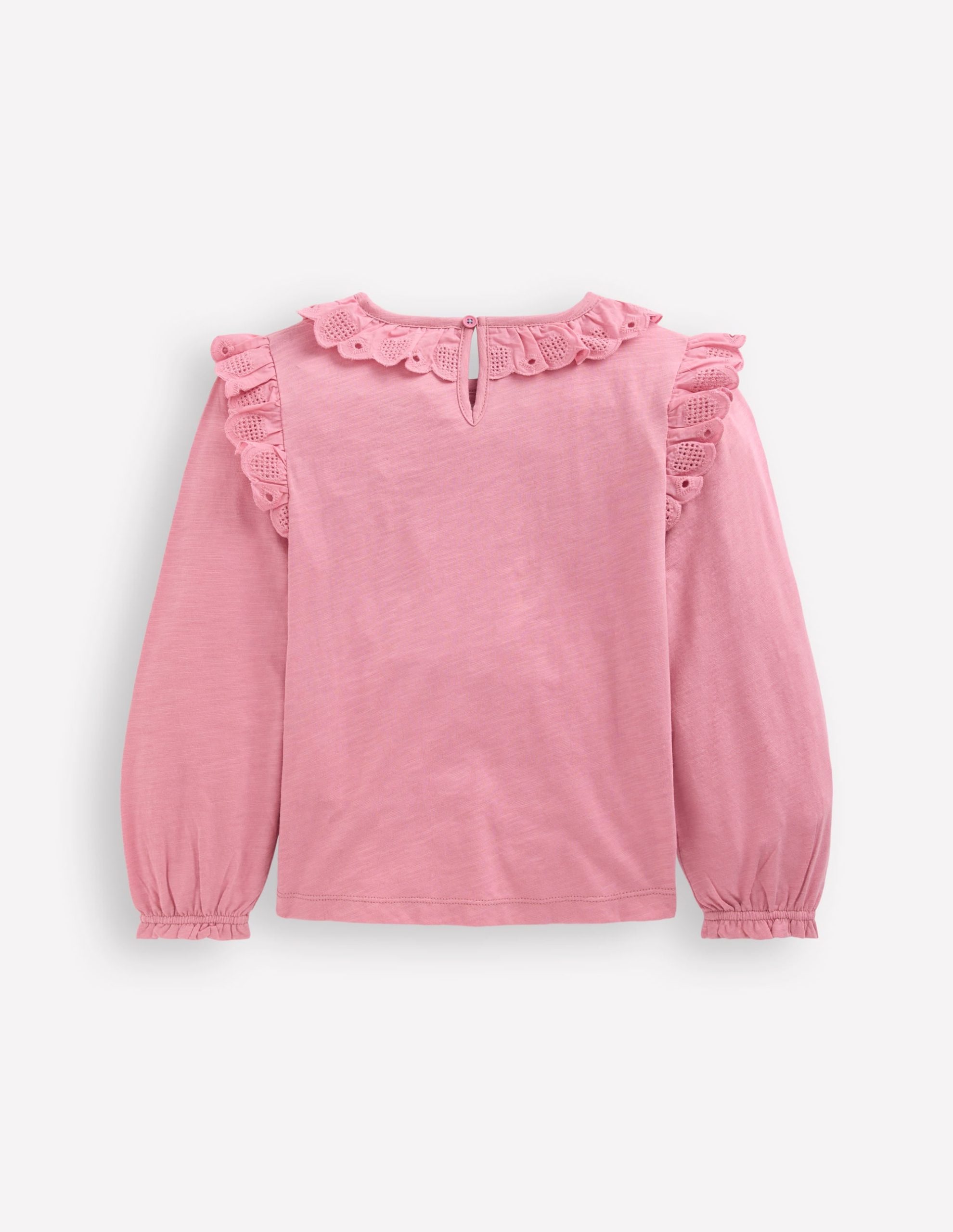 Broderie Heart Trim Top-Pink Haze - Image 2