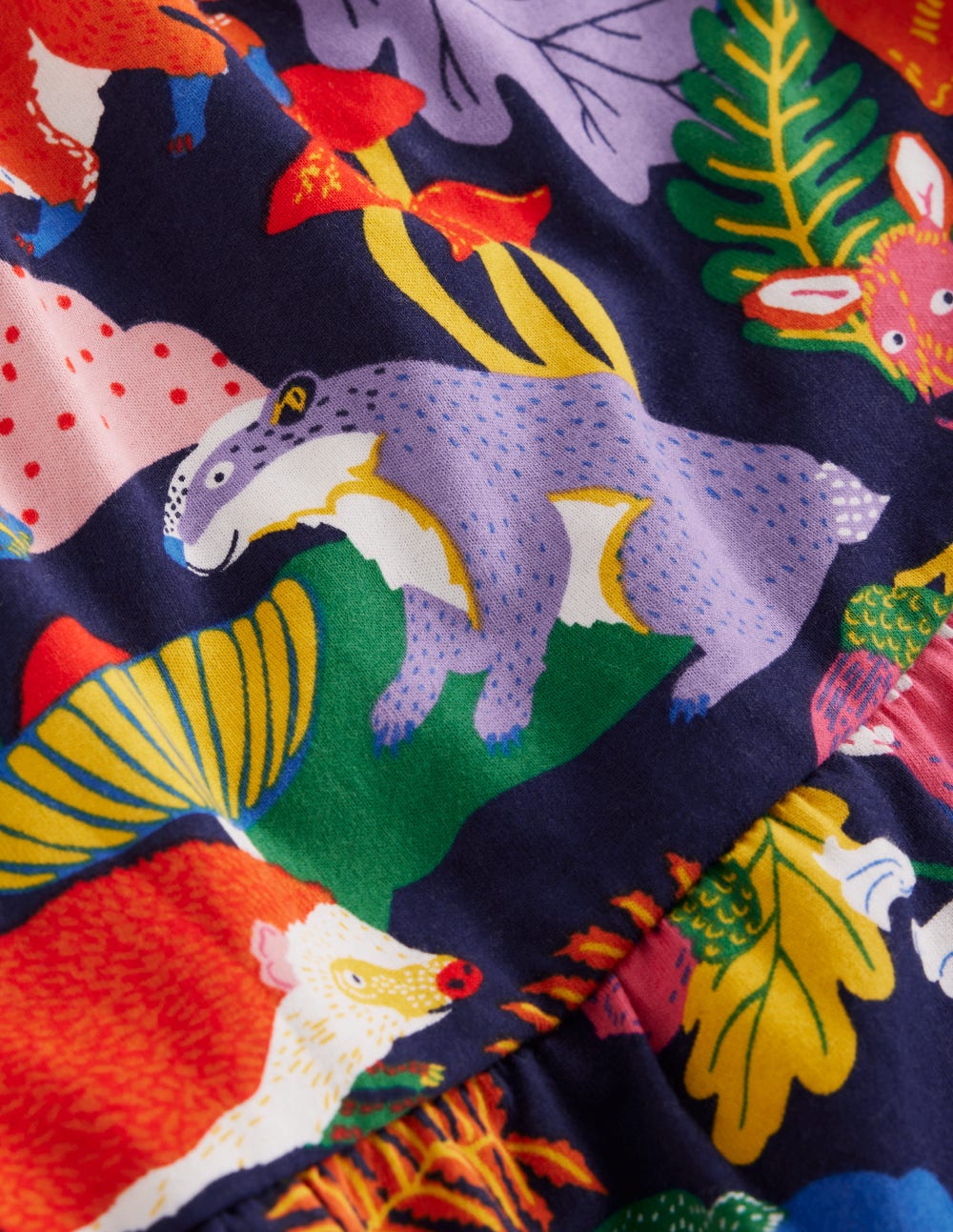 Ariel Long Sleeve Twirly Dress-Multi Rainbow Forrest - Image 3