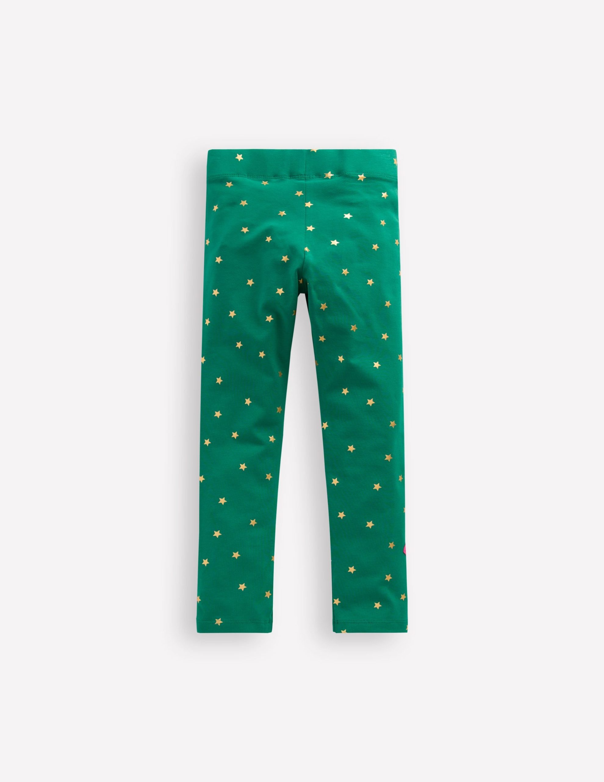 Appliqu?? Leggings-Jewel Green Robins - Image 2