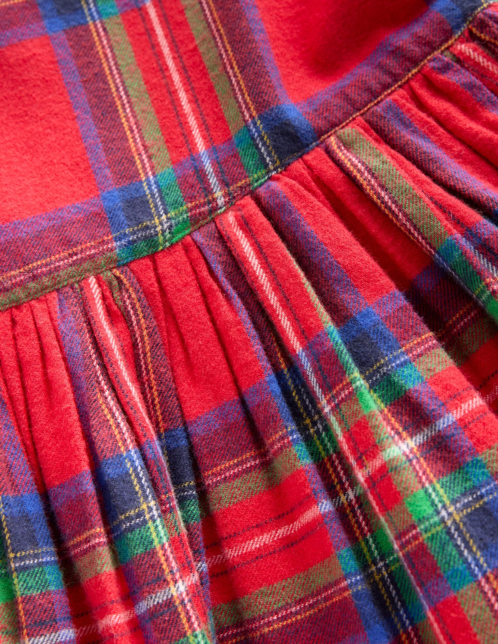 Madeline Long Sleeve Dress-Red Check - Image 4