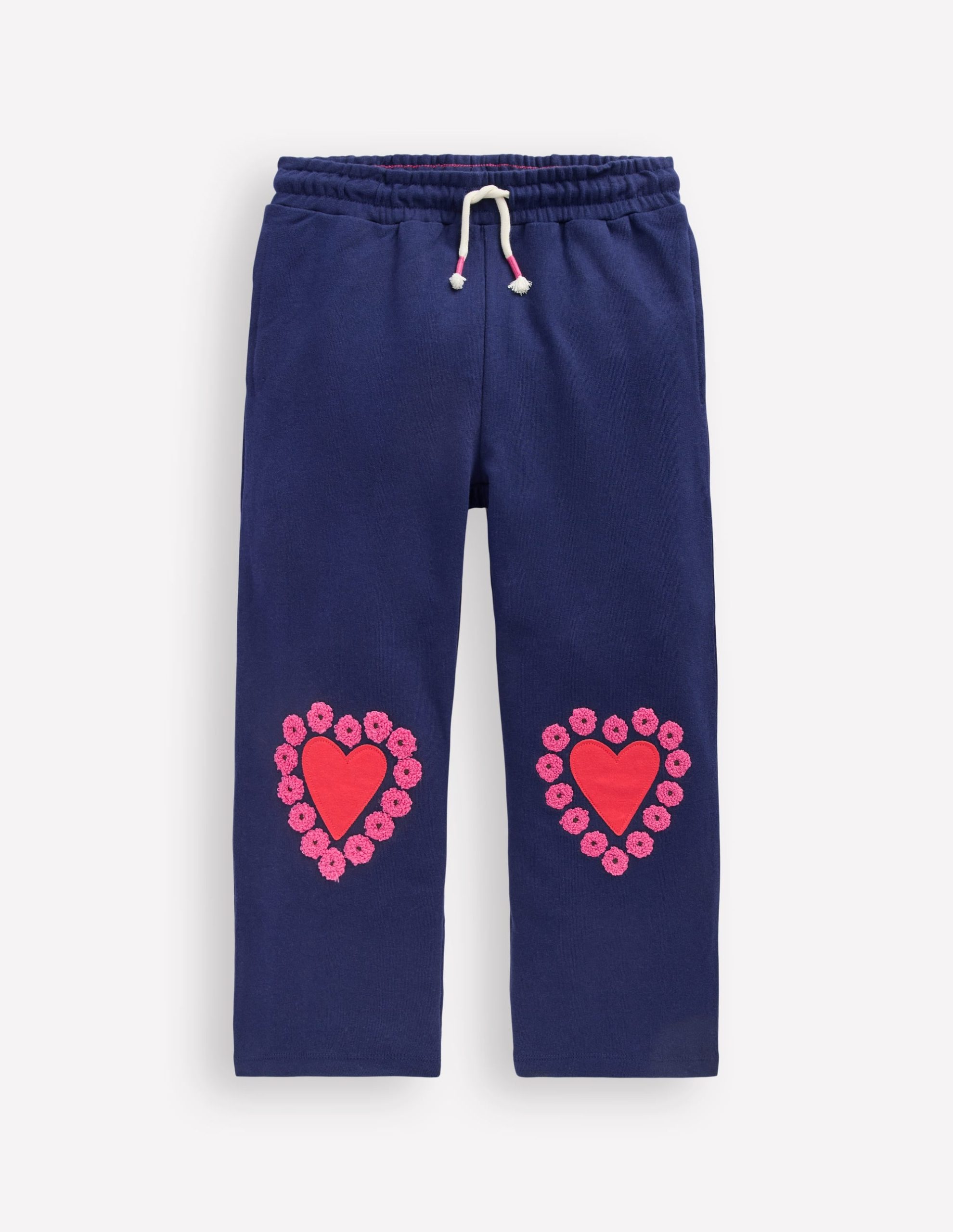 Bobbie Appliqué Joggers-College Navy Hearts
