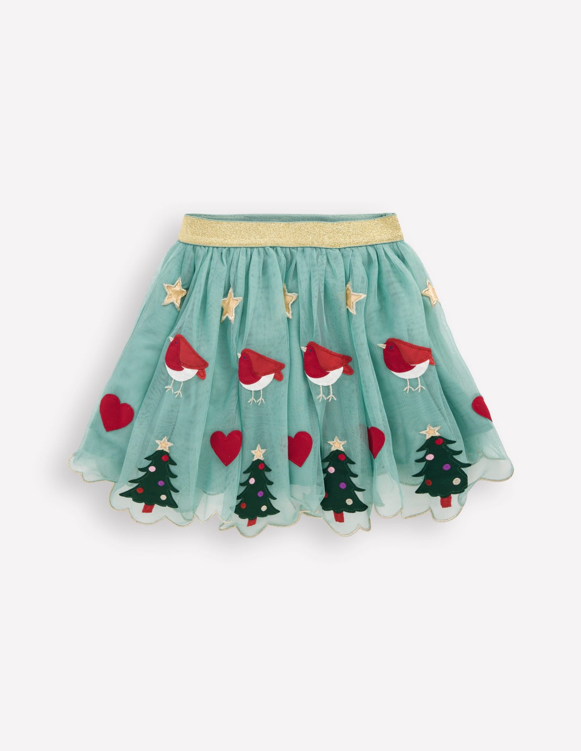 Appliqu?? Tulle Skirt-Eucalyptus Christmas - Image 2