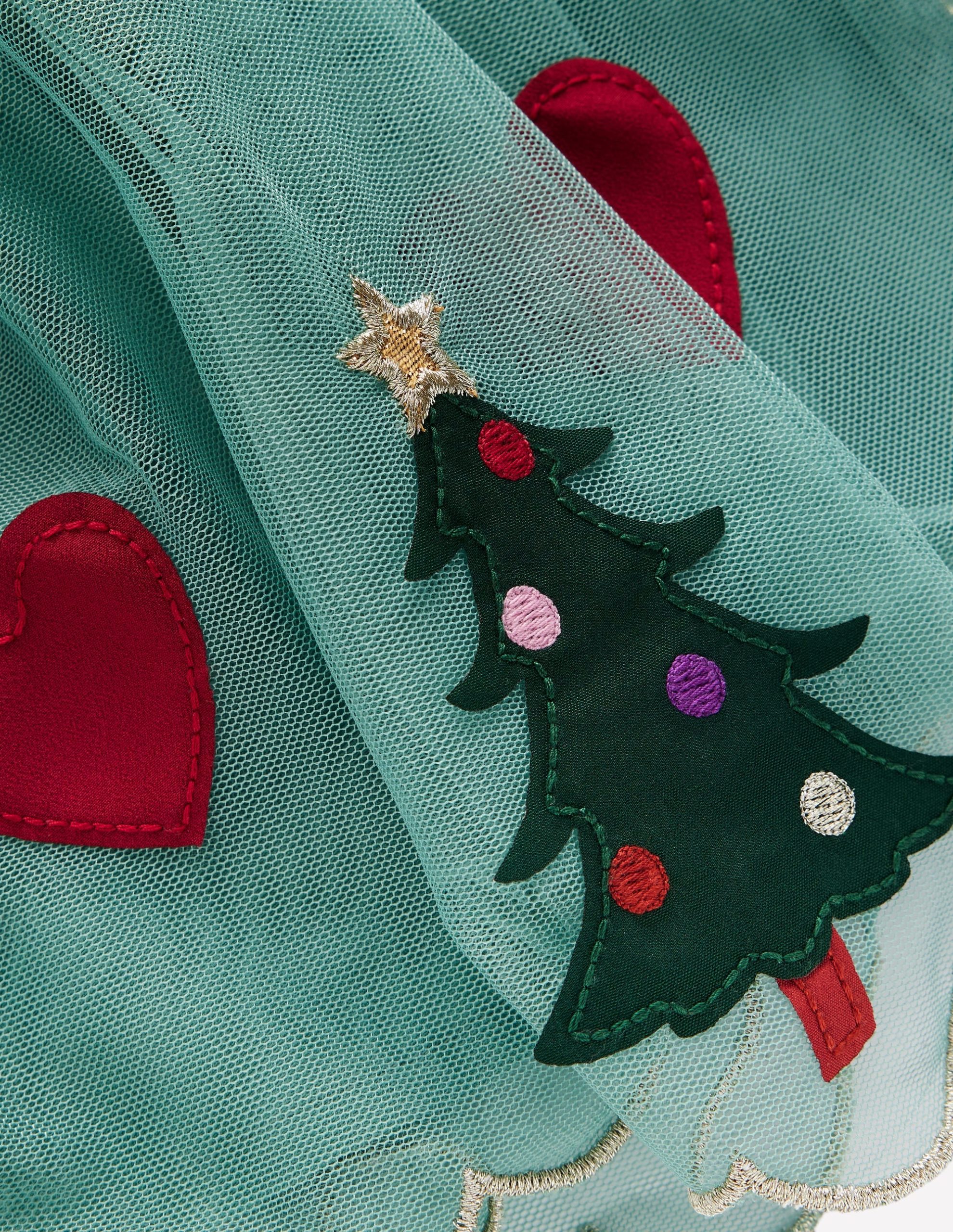 Appliqu?? Tulle Skirt-Eucalyptus Christmas - Image 4