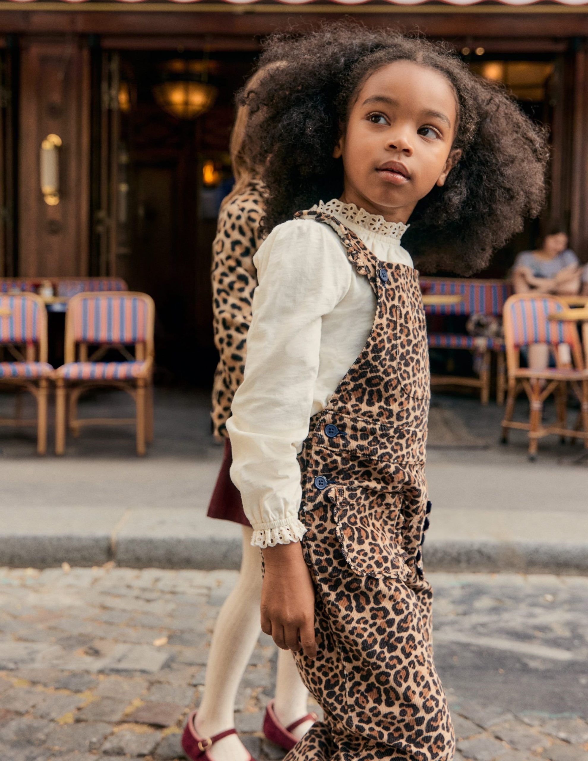 Frill Overalls-Leopard