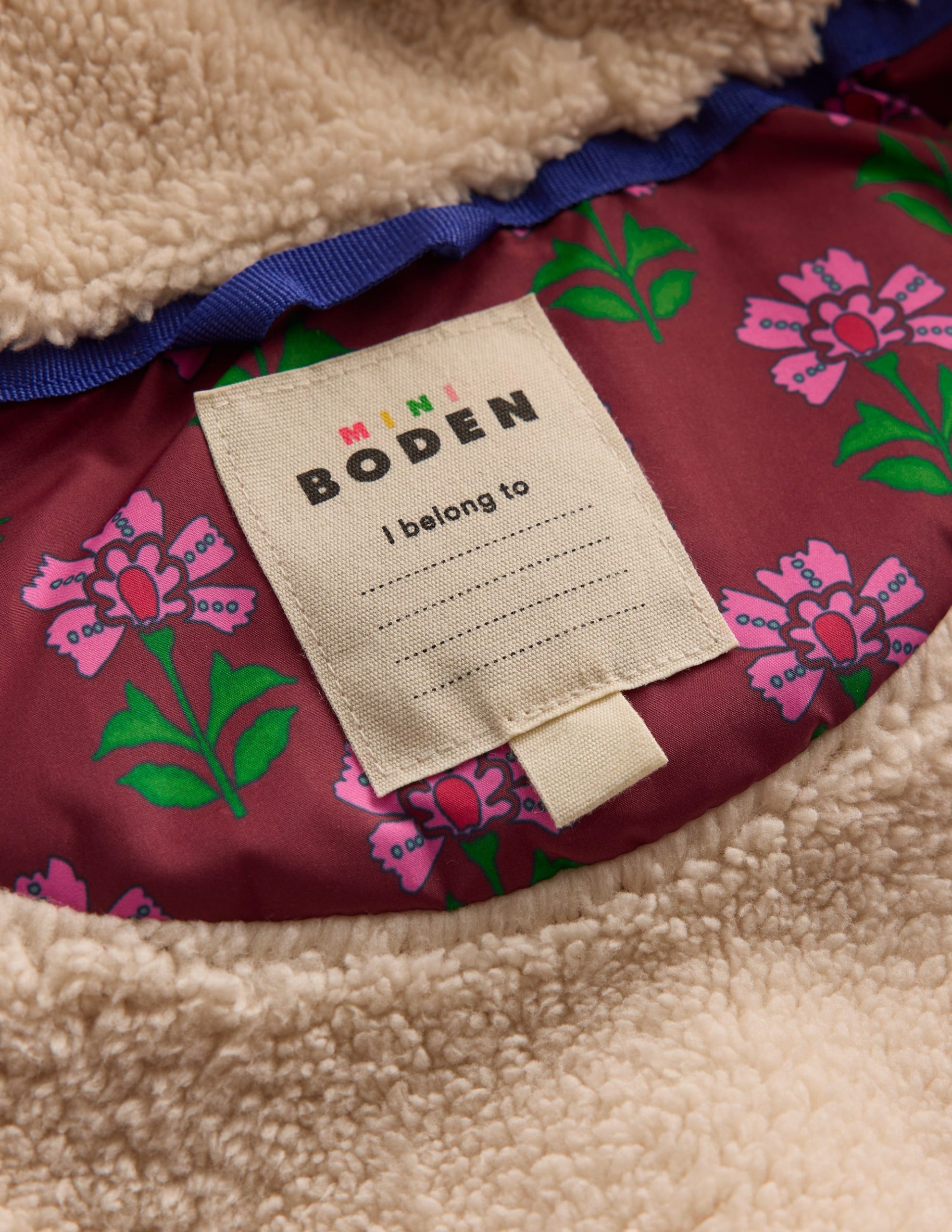 2-in-1 Padded Coat-Multi Woodblock Flower - Image 5