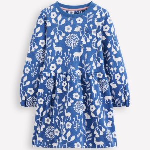 Loopback Sweat Dress-Woodland Floral