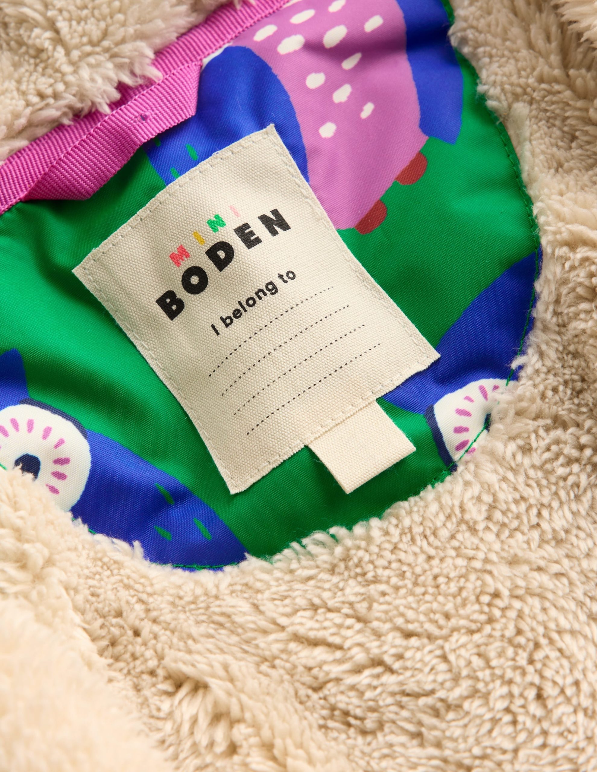 Sherpa Lined Anorak-Rich Emerald Geo Owls - Image 4