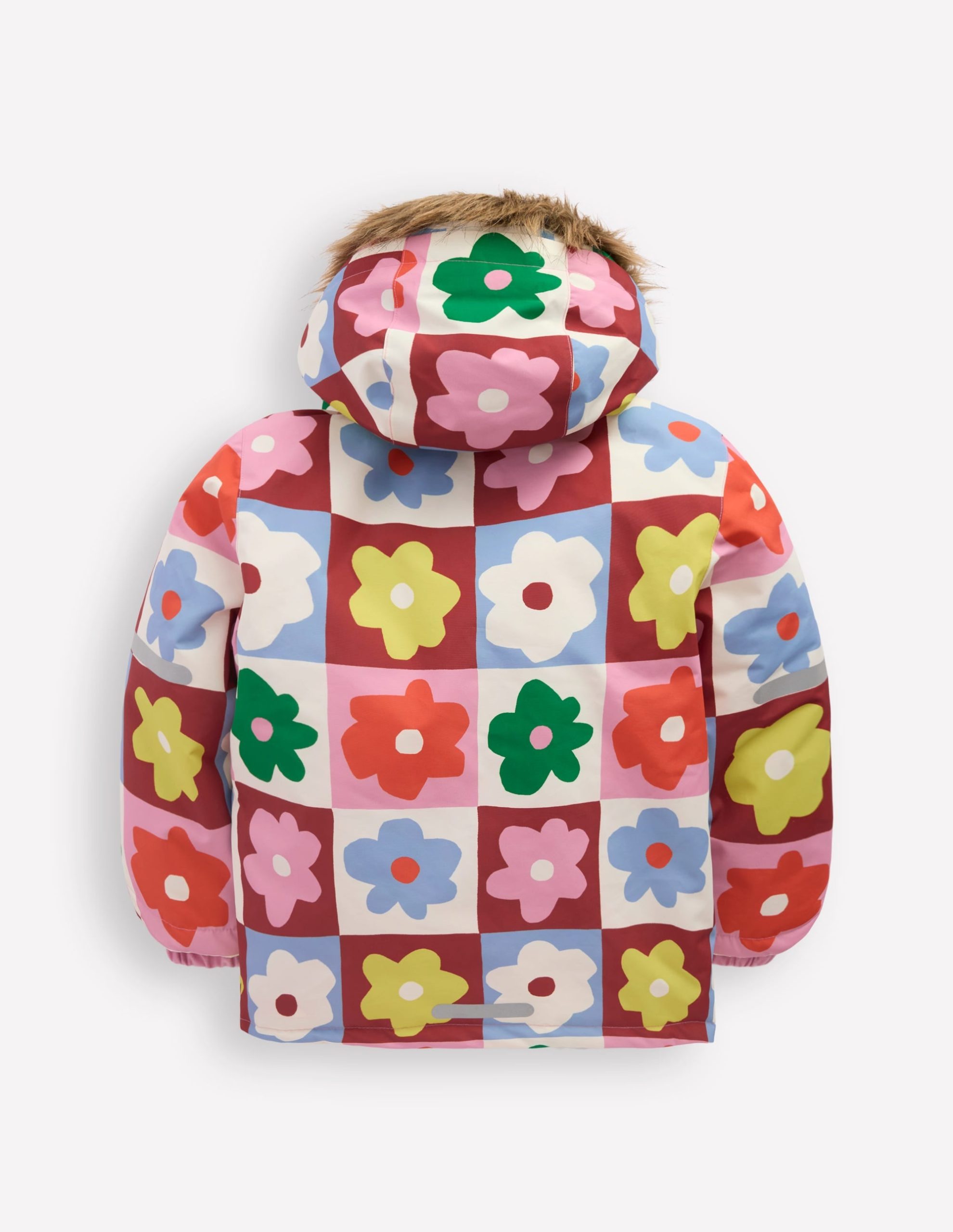 All-Weather Waterproof Coat-Multi Flower Check - Image 2