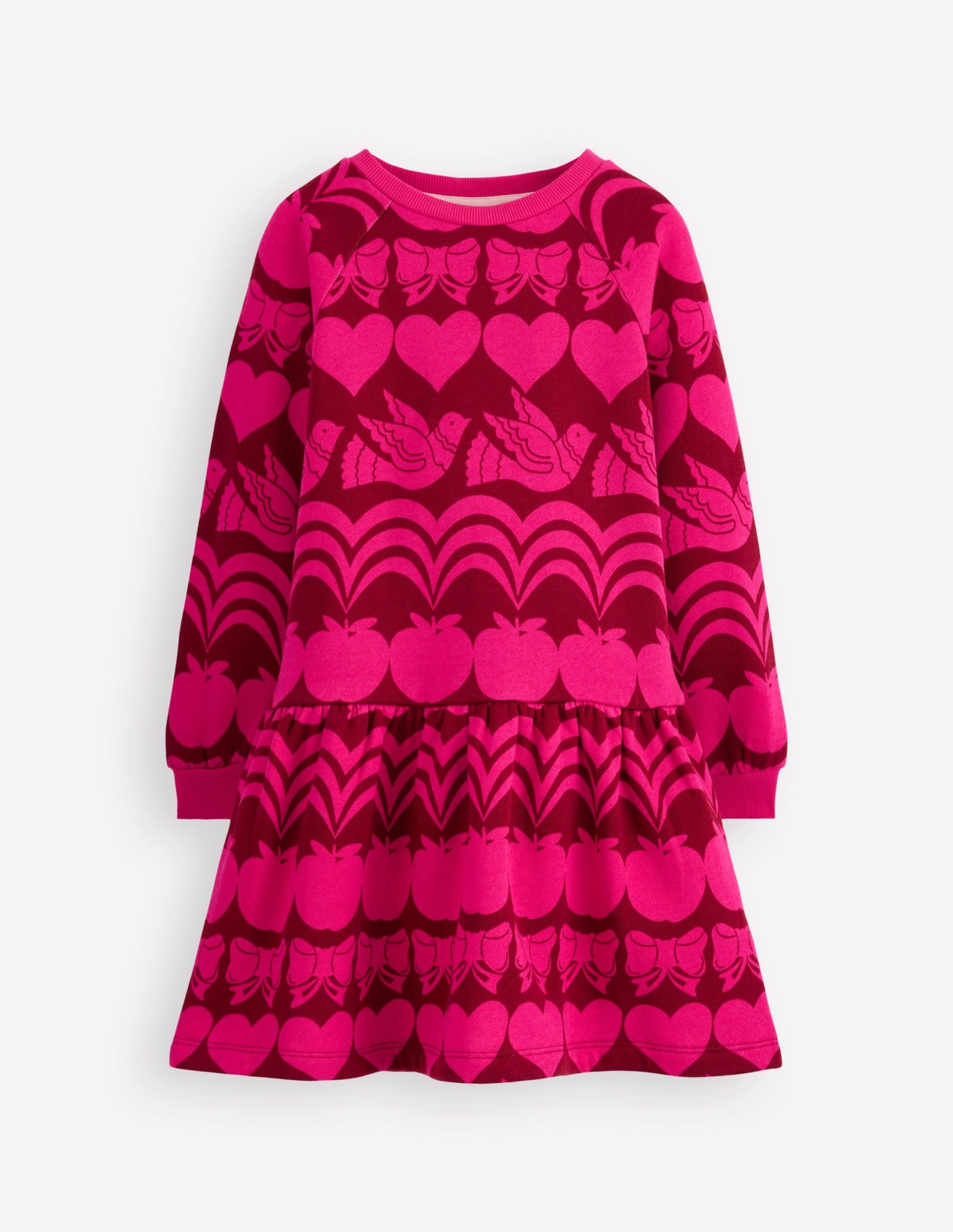 Cosy Sweatshirt Dress-Red Liquorice Festive Fun