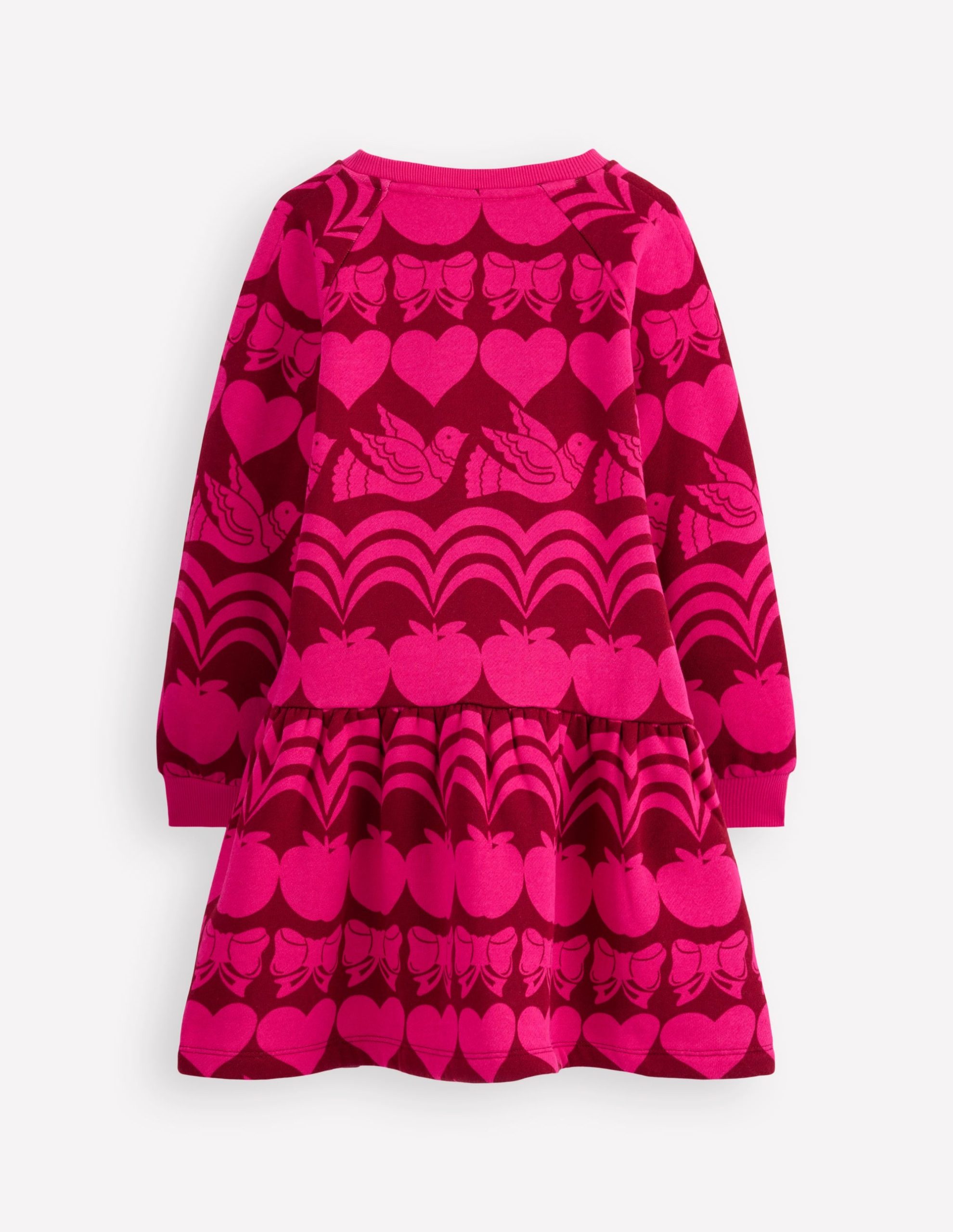 Cosy Sweatshirt Dress-Red Liquorice Festive Fun - Image 2